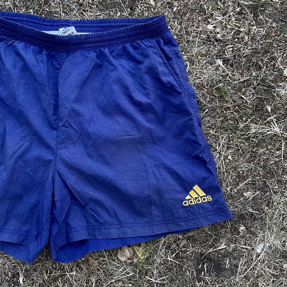 Vintage Vintage 90s Adidas Shorts Baggy Streetwear Blue Bleached 34 Size US 34 / EU 50 - 5 Thumbnail