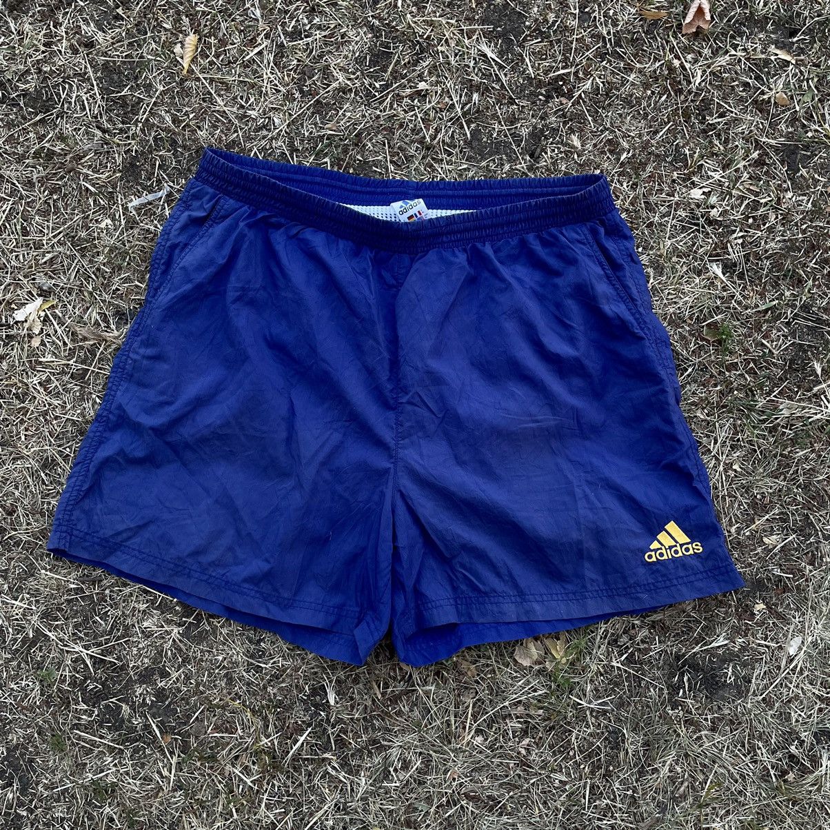 Vintage Vintage 90s Adidas Shorts Baggy Streetwear Blue Bleached 34 Size US 34 / EU 50 - 3 Thumbnail