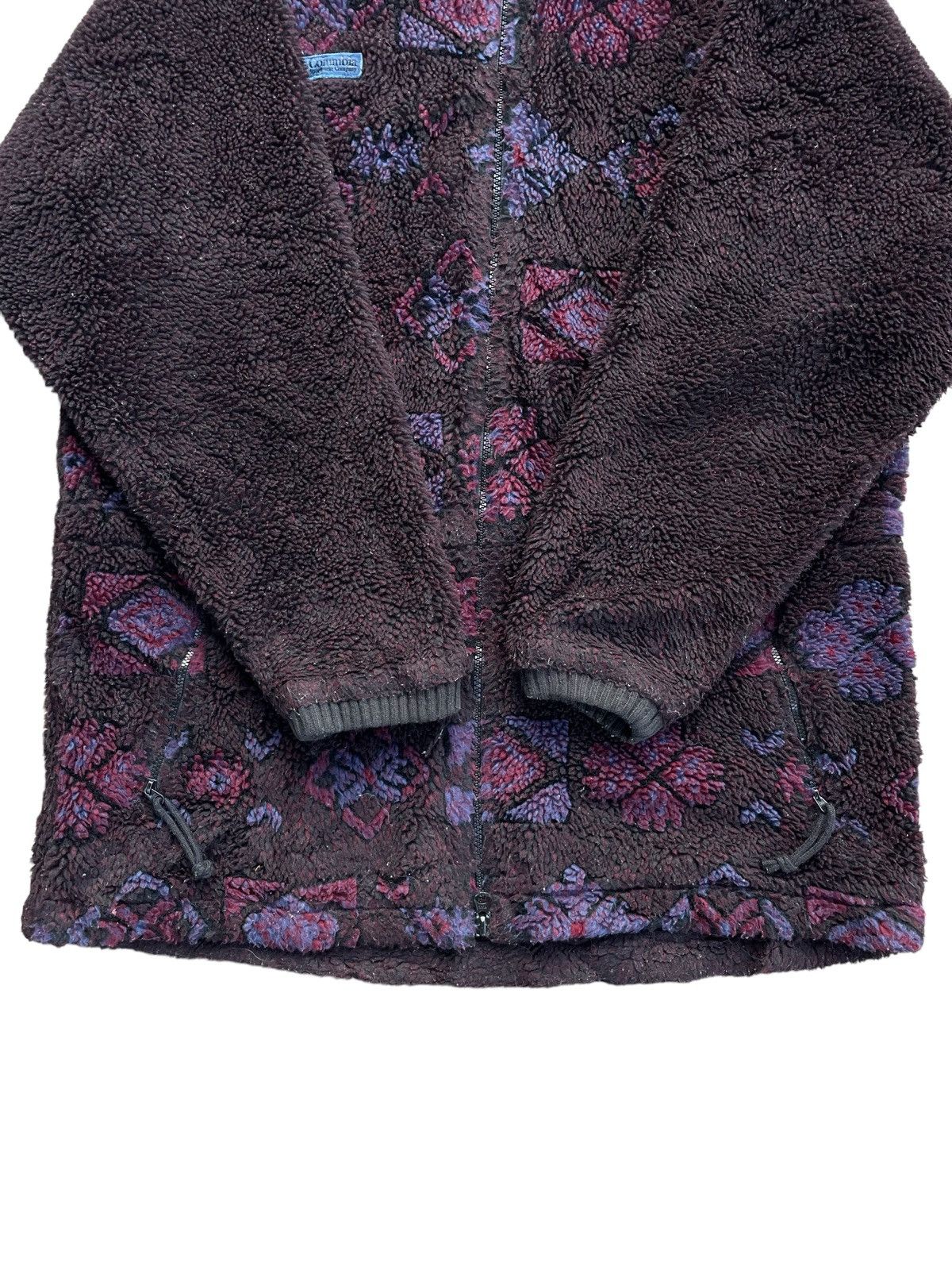 Columbia Columbia Jacquard Deep Pile Floral Fleece Blouson Jacket Size M / US 6-8 / IT 42-44 - 6 Thumbnail