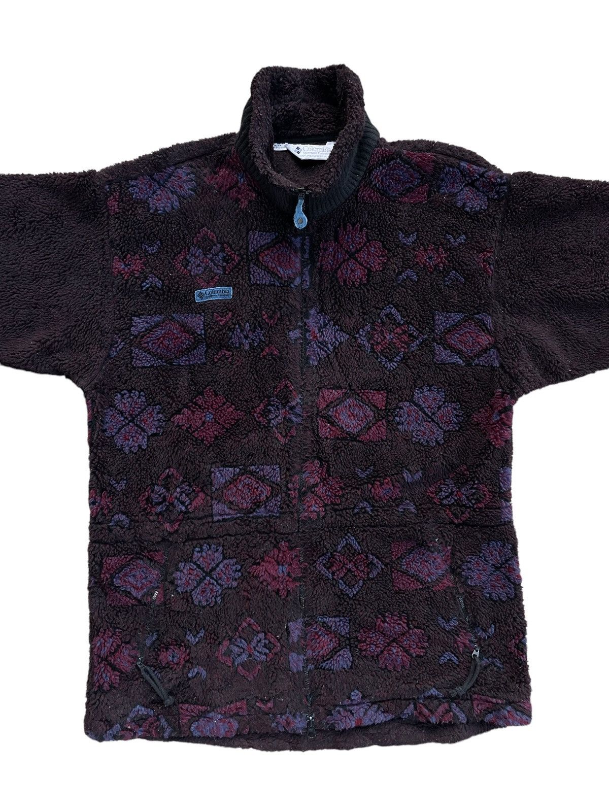 Columbia Columbia Jacquard Deep Pile Floral Fleece Blouson Jacket Size M / US 6-8 / IT 42-44 - 2 Thumbnail