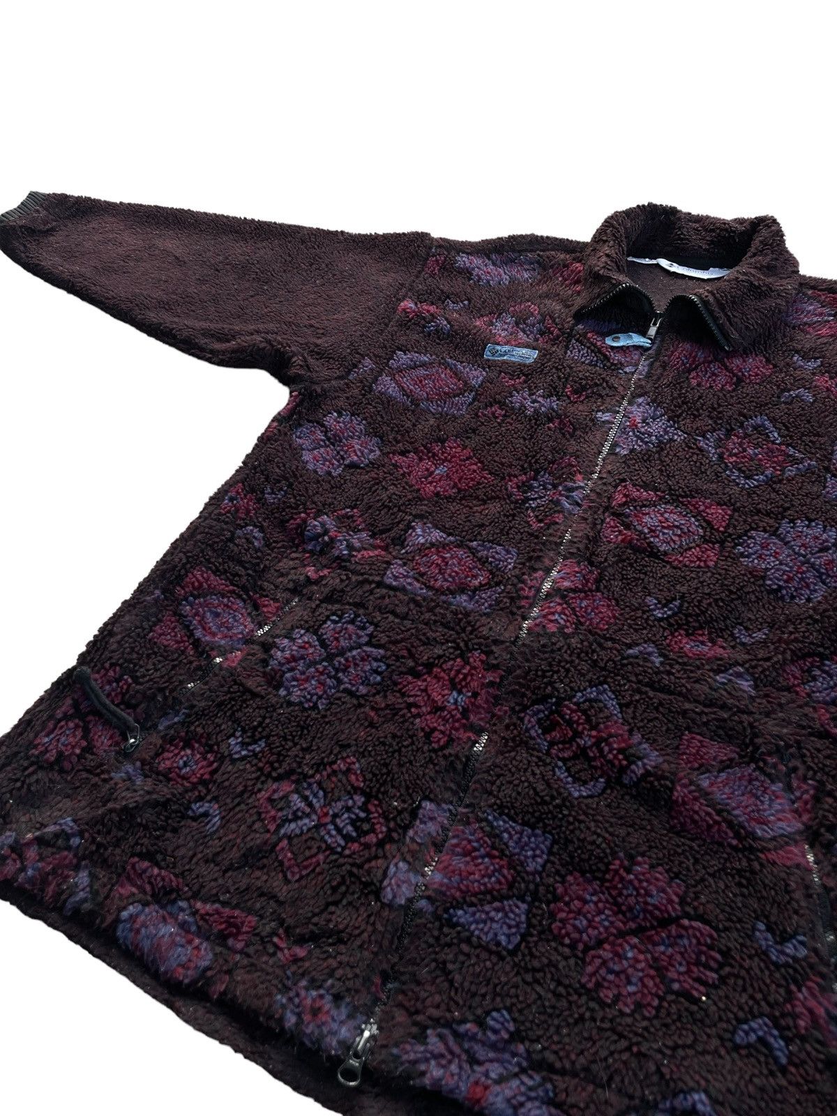 Columbia Columbia Jacquard Deep Pile Floral Fleece Blouson Jacket Size M / US 6-8 / IT 42-44 - 10 Thumbnail