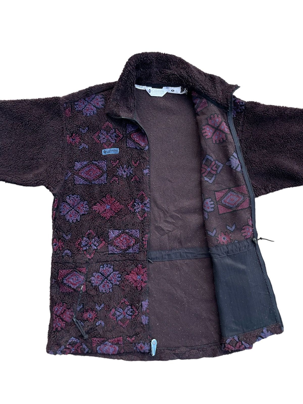 Columbia Columbia Jacquard Deep Pile Floral Fleece Blouson Jacket Size M / US 6-8 / IT 42-44 - 7 Thumbnail