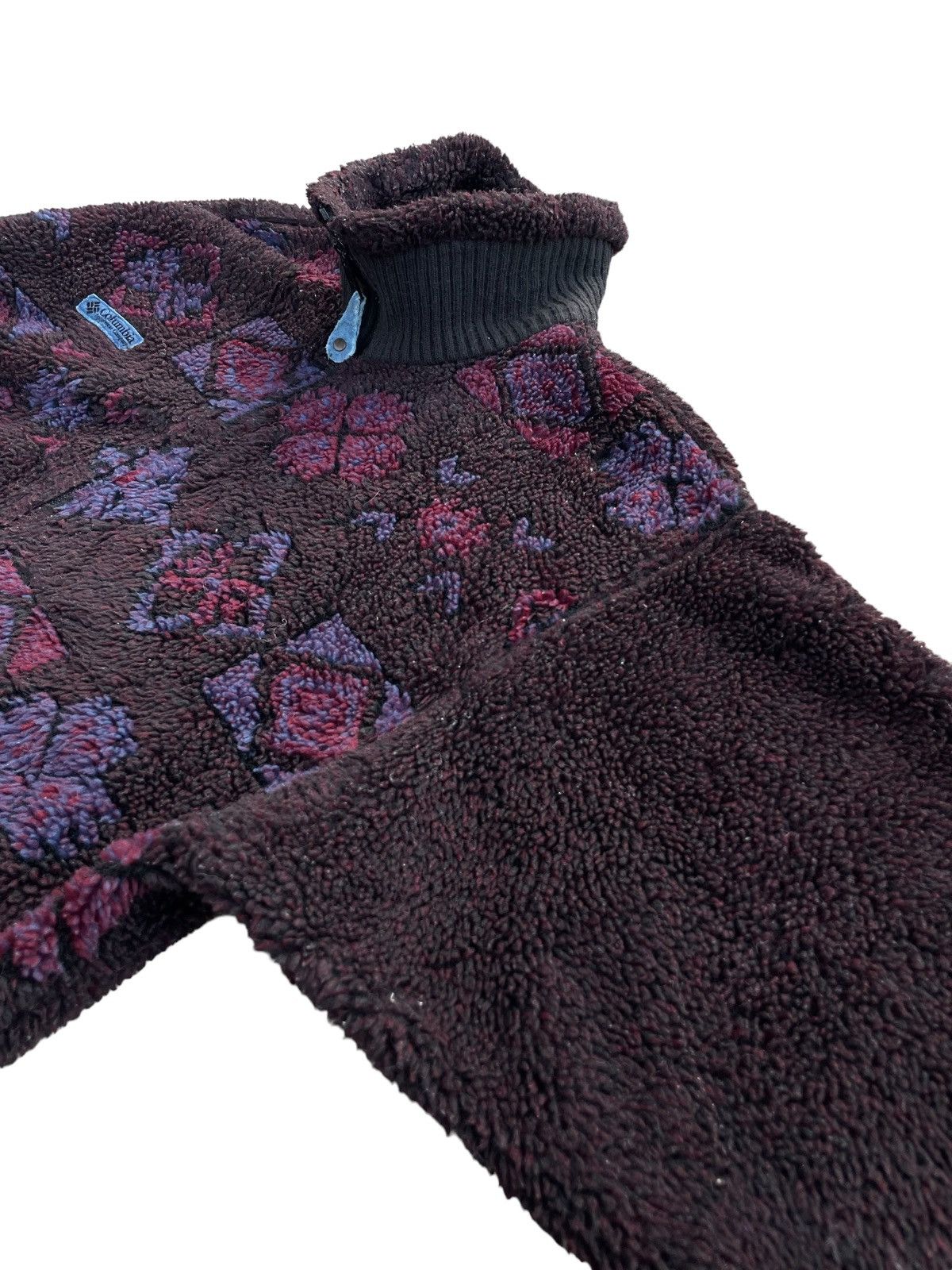 Columbia Columbia Jacquard Deep Pile Floral Fleece Blouson Jacket Size M / US 6-8 / IT 42-44 - 5 Thumbnail