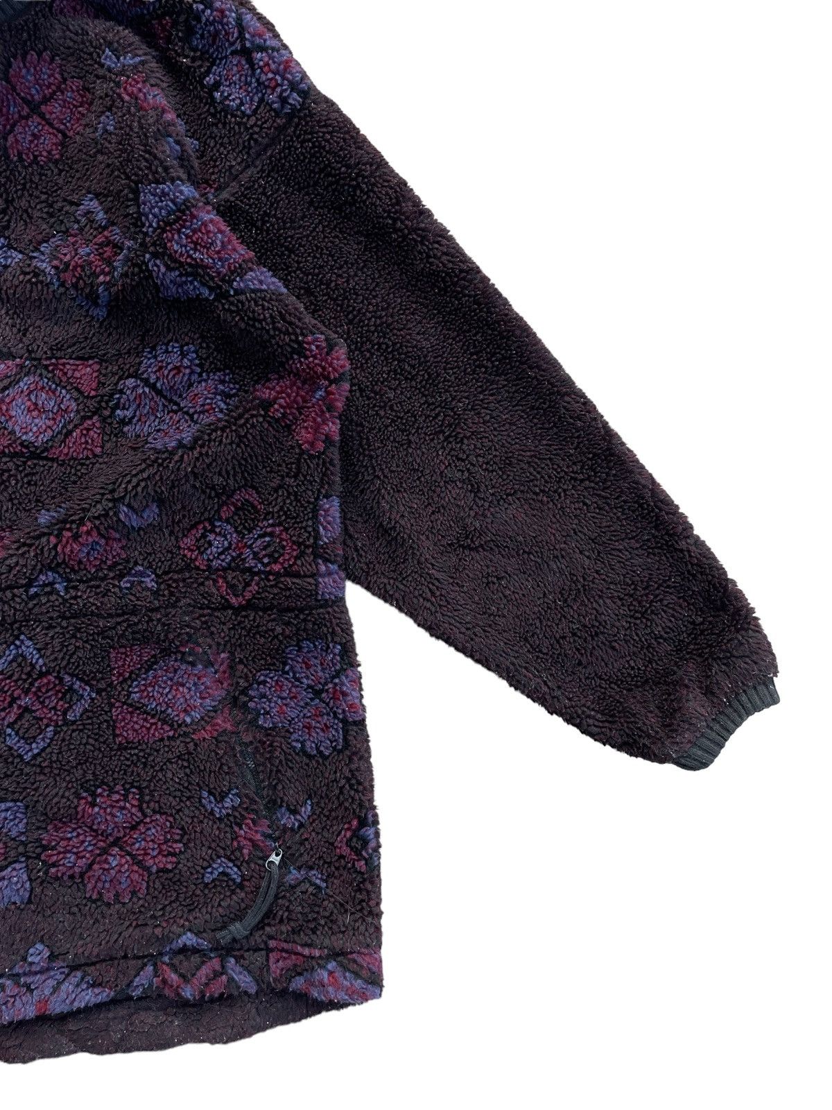 Columbia Columbia Jacquard Deep Pile Floral Fleece Blouson Jacket Size M / US 6-8 / IT 42-44 - 4 Thumbnail