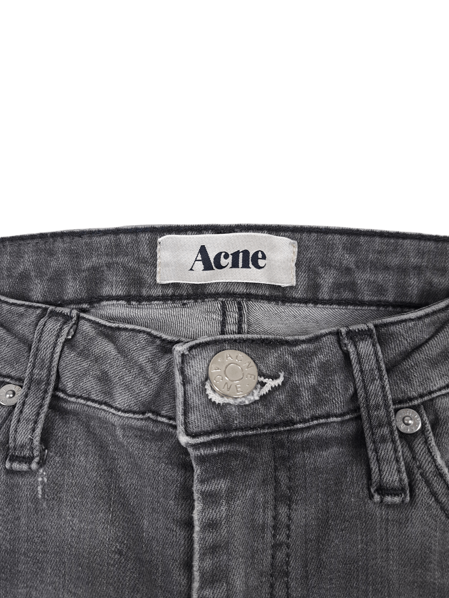 Acne Studios × Designer .Acne Studios Skinny 26/32 "Flex Nighster" Gray Denim Jeans Size 26" / US 2 / IT 38 - 3 Thumbnail
