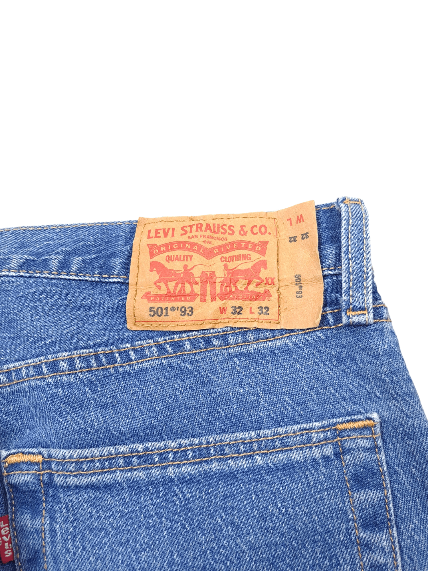 Levi's × Levi's Vintage Clothing × Vintage 💎 32/32 Bundle of 3x Levi's 501 93' Navy Straight Jeans Y2K Size US 32 / EU 48 - 14 Thumbnail