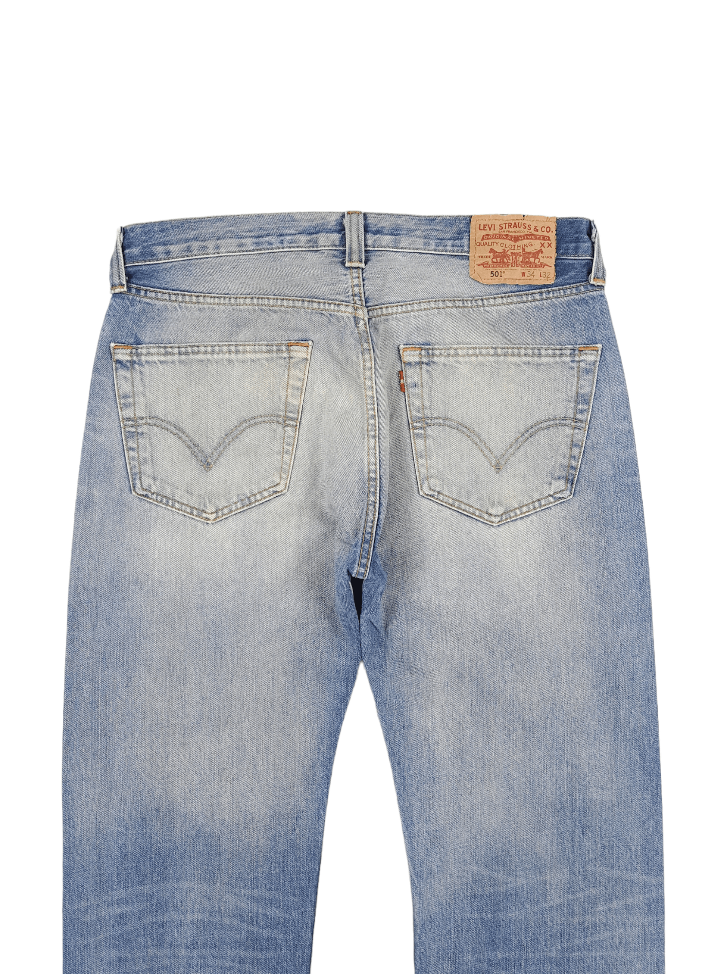 Levi's Vintage Clothing 💎 Size 34/32 Vintage 00's Levis 501 Acid Wash Blue Jeans Size US 34 / EU 50 - 3 Thumbnail