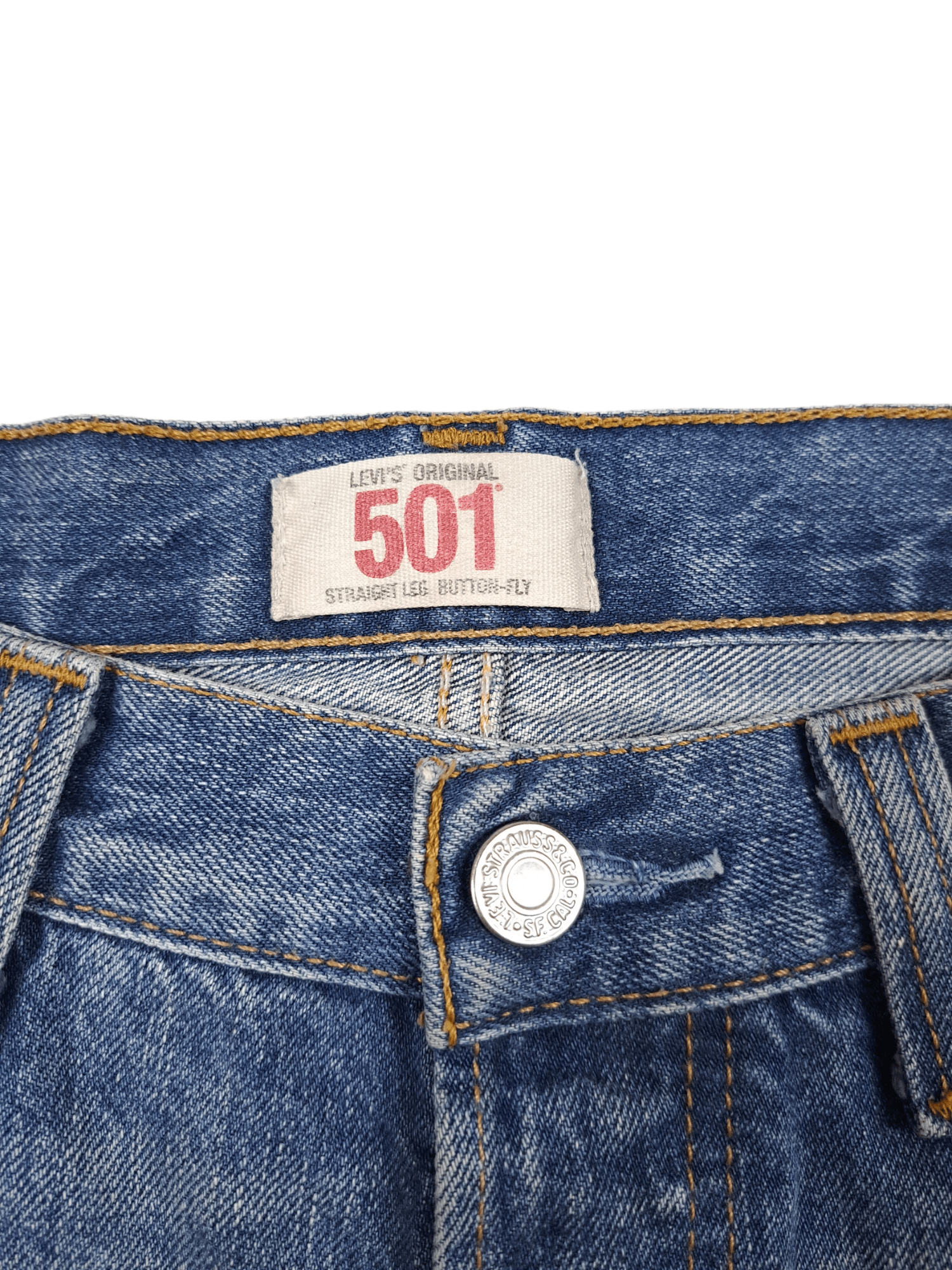 Levi's Vintage Clothing 💎 Size 34/32 Vintage 00's Levis 501 Acid Wash Blue Jeans Size US 34 / EU 50 - 6 Thumbnail