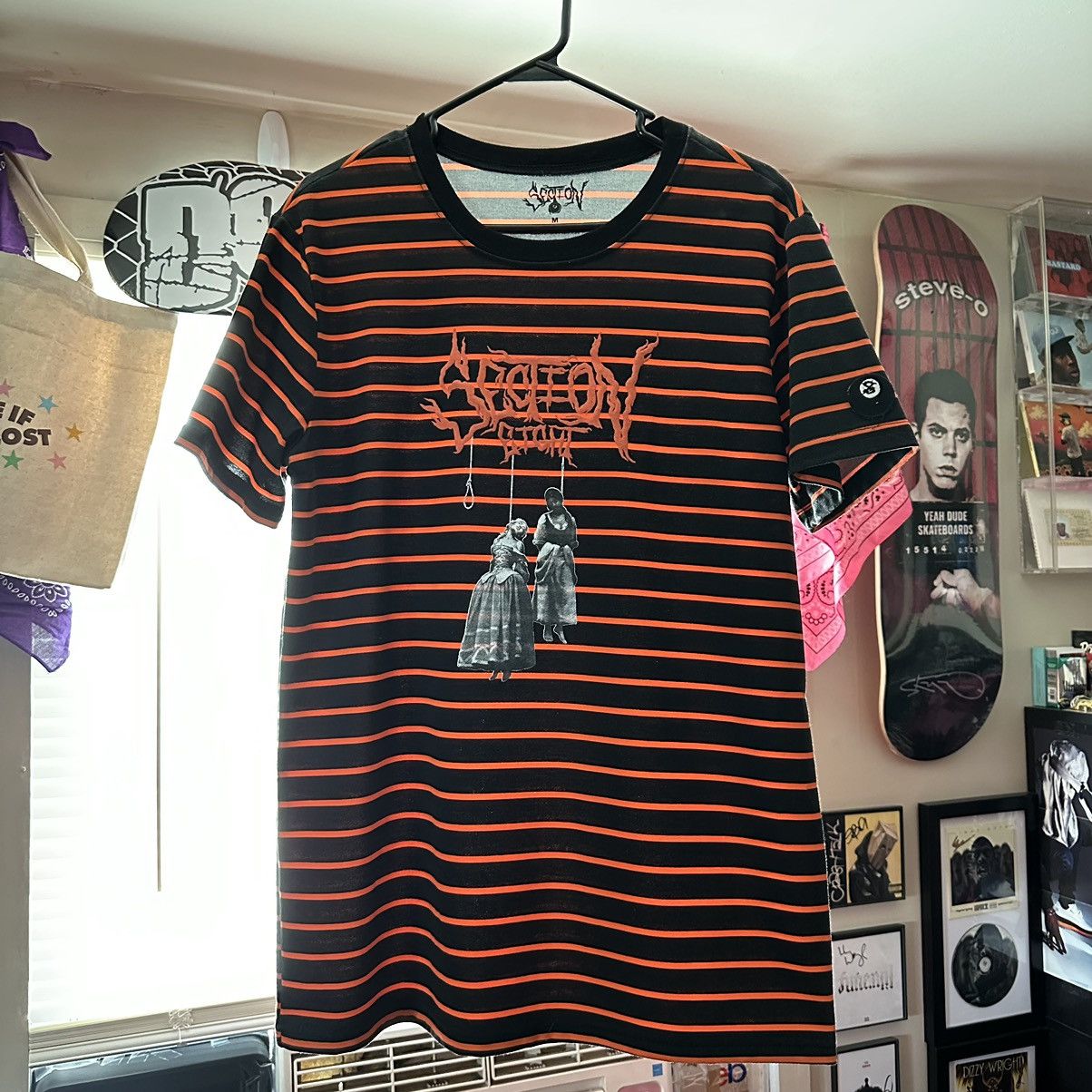 Section 8 Section 8: Hang In There (Black and Orange Stripe T Shirt) Size US M / EU 48-50 / 2 - 1 Thumbnail