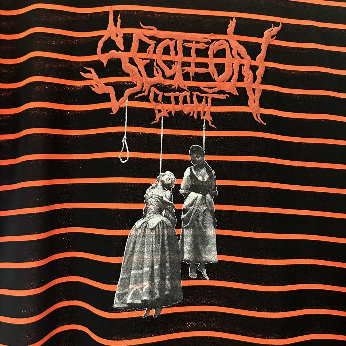 Section 8 Section 8: Hang In There (Black and Orange Stripe T Shirt) Size US M / EU 48-50 / 2 - 3 Thumbnail