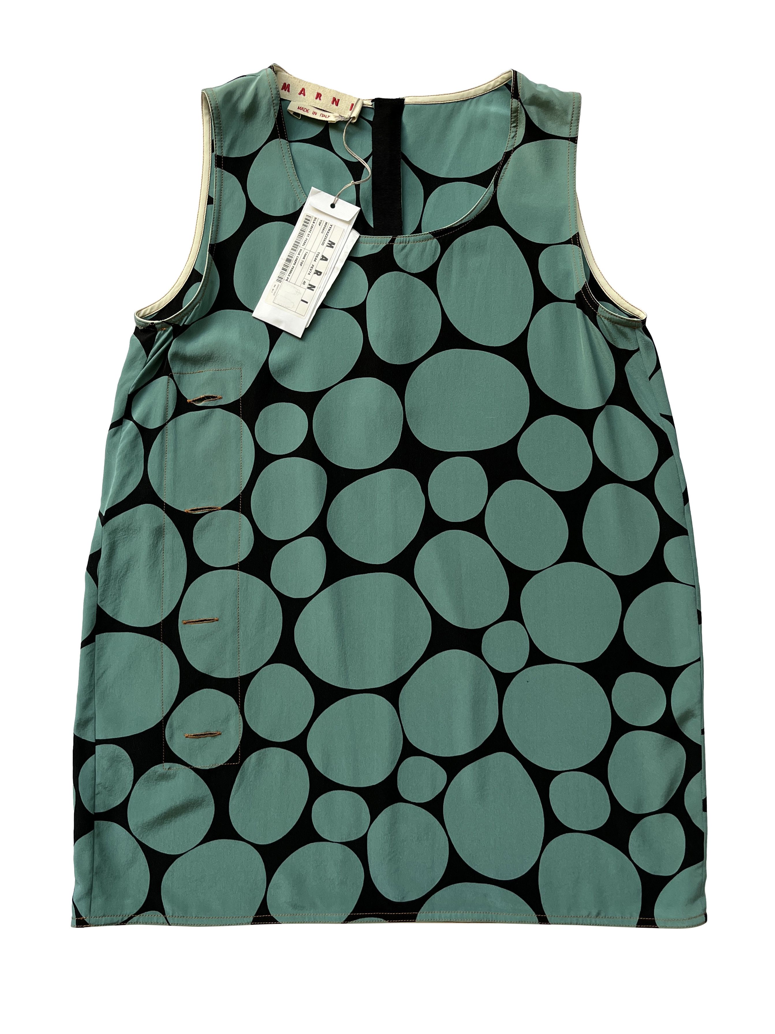 Marni ⚡️QUICK SALE⚡️Marni Turquoise Silk Sleeveless Tank Top Size M / US 6-8 / IT 42-44 - 1 Thumbnail