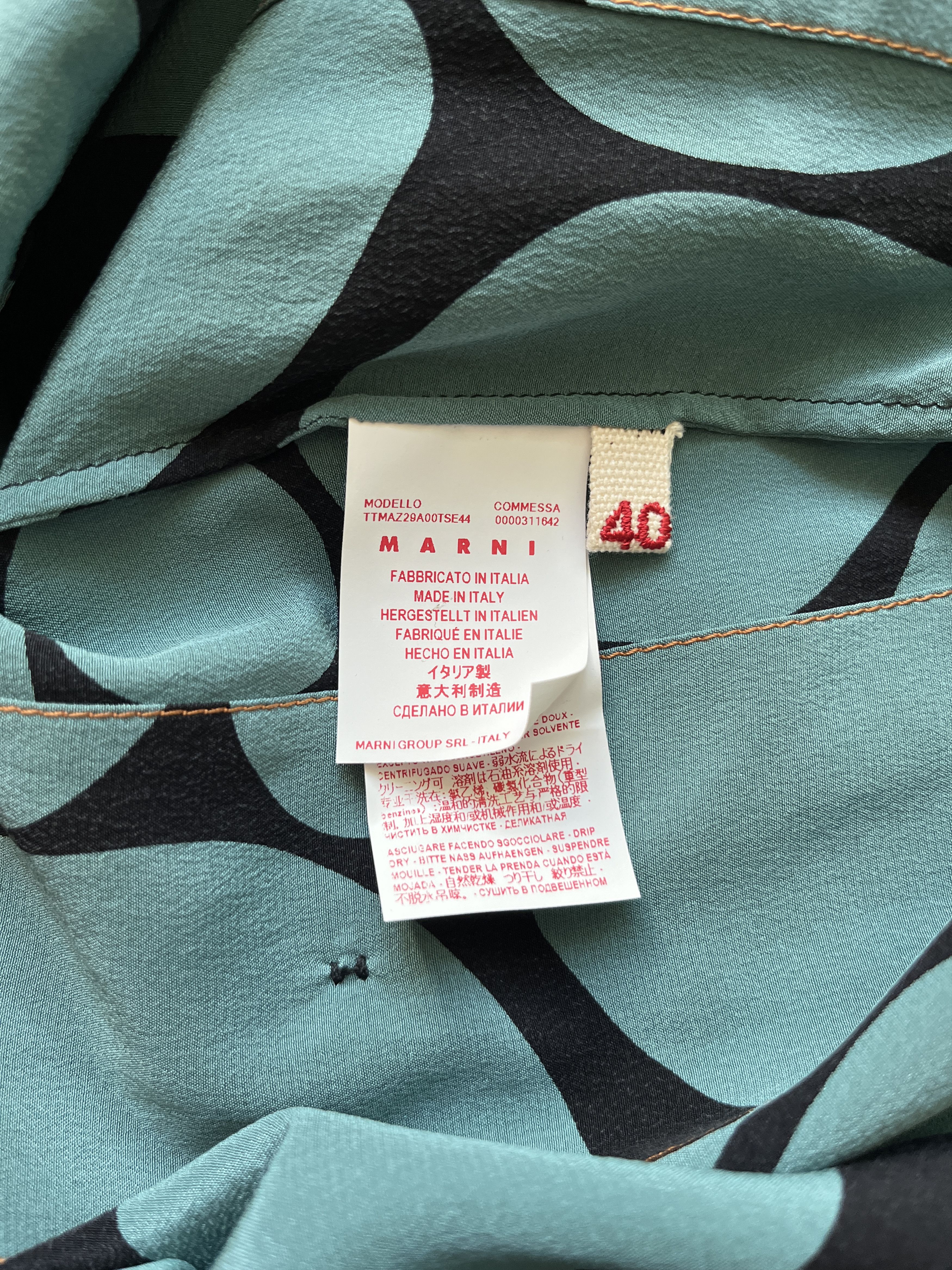 Marni ⚡️QUICK SALE⚡️Marni Turquoise Silk Sleeveless Tank Top Size M / US 6-8 / IT 42-44 - 5 Thumbnail