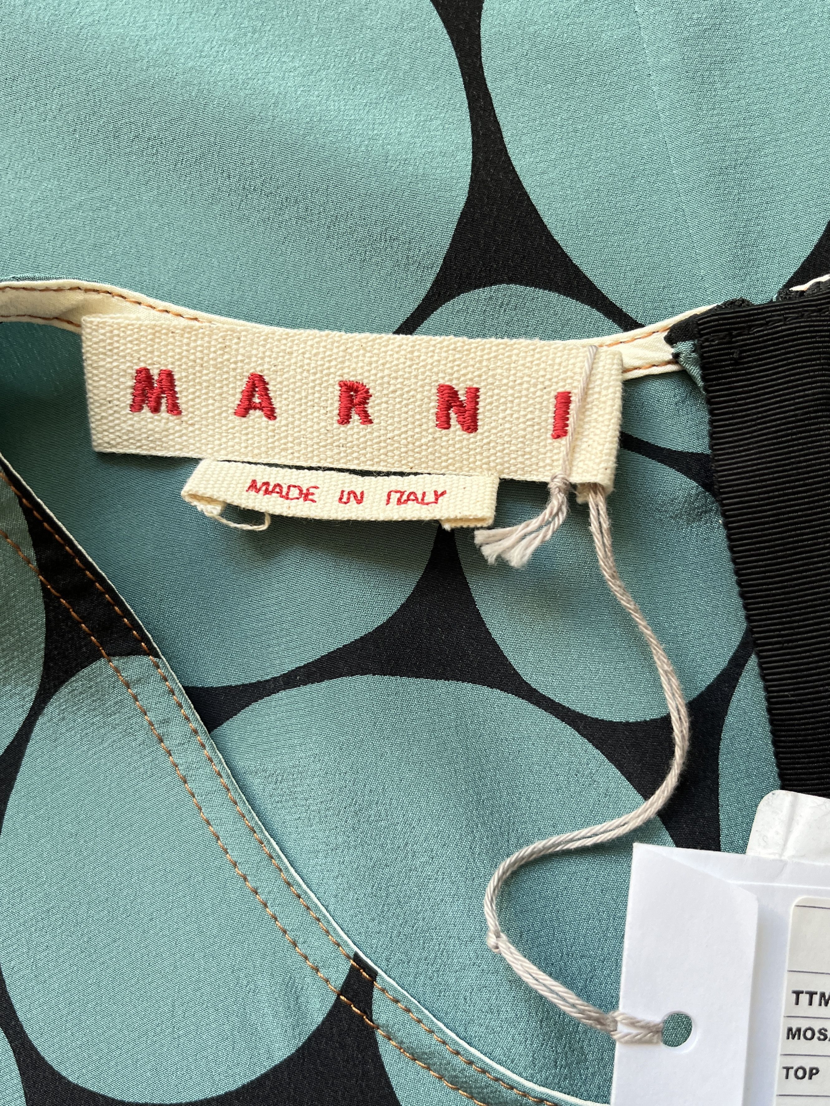 Marni ⚡️QUICK SALE⚡️Marni Turquoise Silk Sleeveless Tank Top Size M / US 6-8 / IT 42-44 - 4 Thumbnail