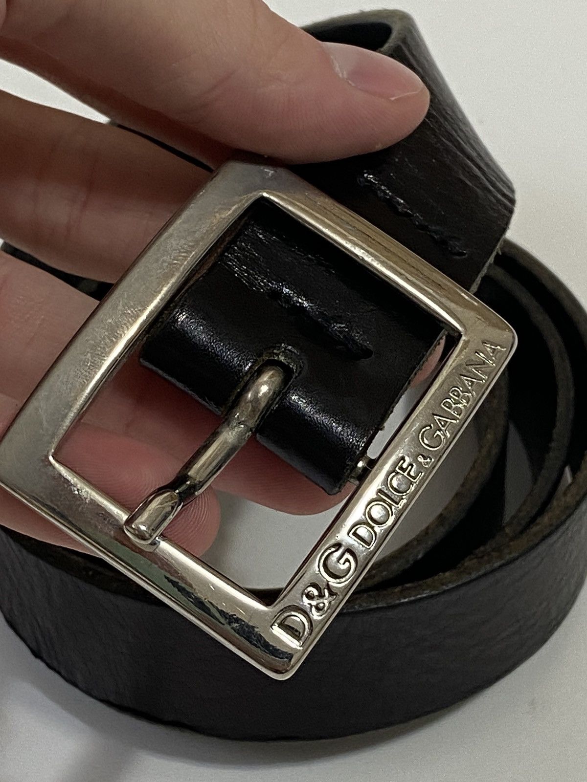 Dolce & Gabbana Dolce Gabbana Vintage Leather Belt Size ONE SIZE - 4 Thumbnail