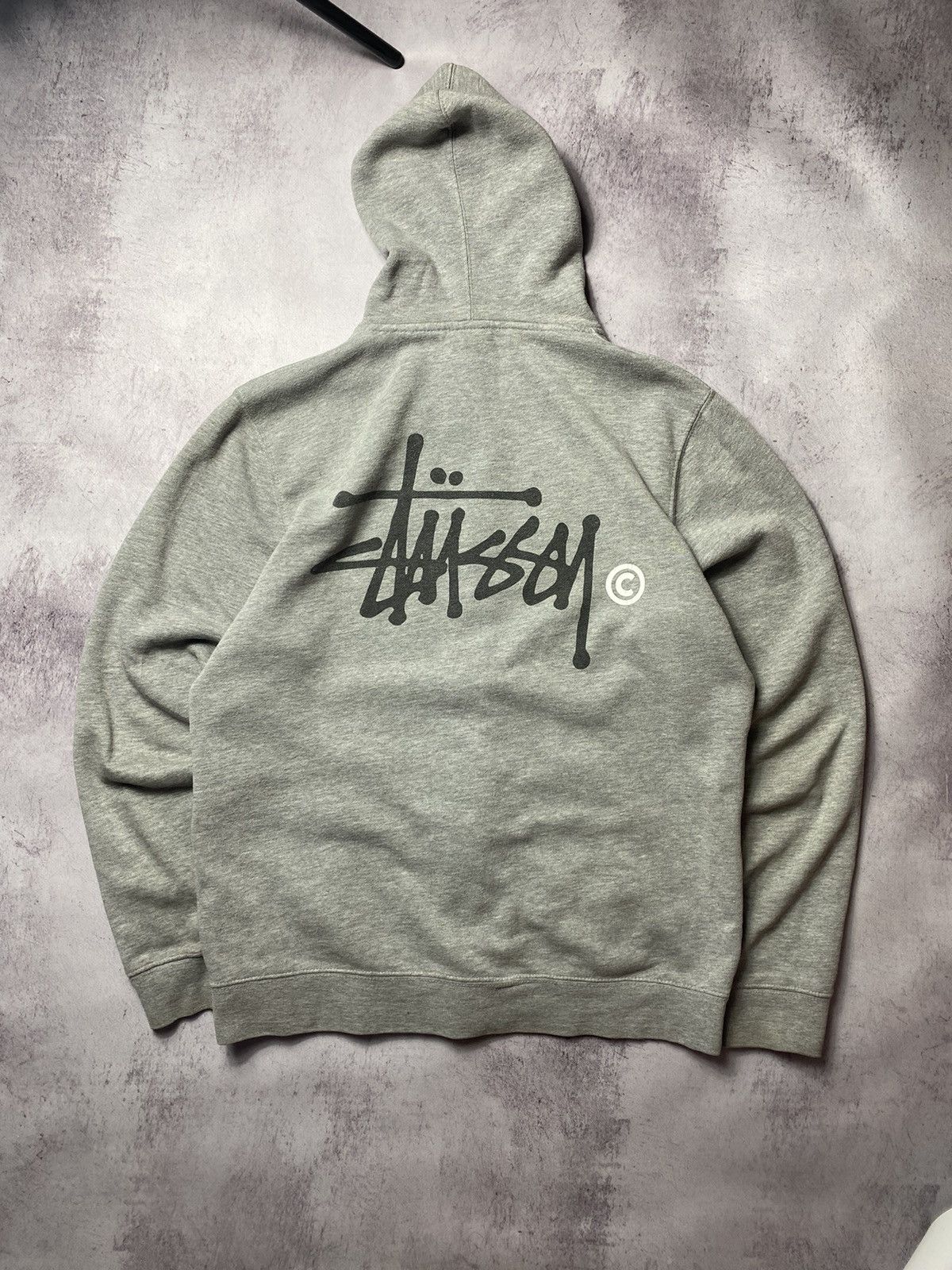 Stussy Australia Logo Sweatshirt (Men's Size S) cotton Khaki type sage green Vintage Second Hand