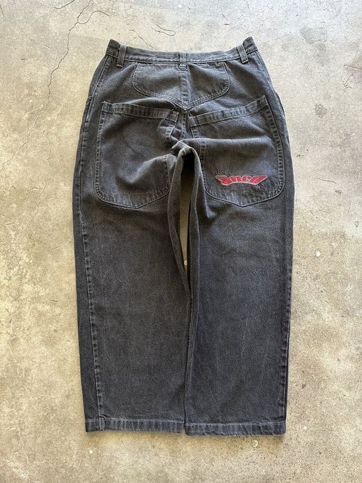 Vintage Vintage JNCO The Low Down Wide Leg Black Jeans Denim | Grailed