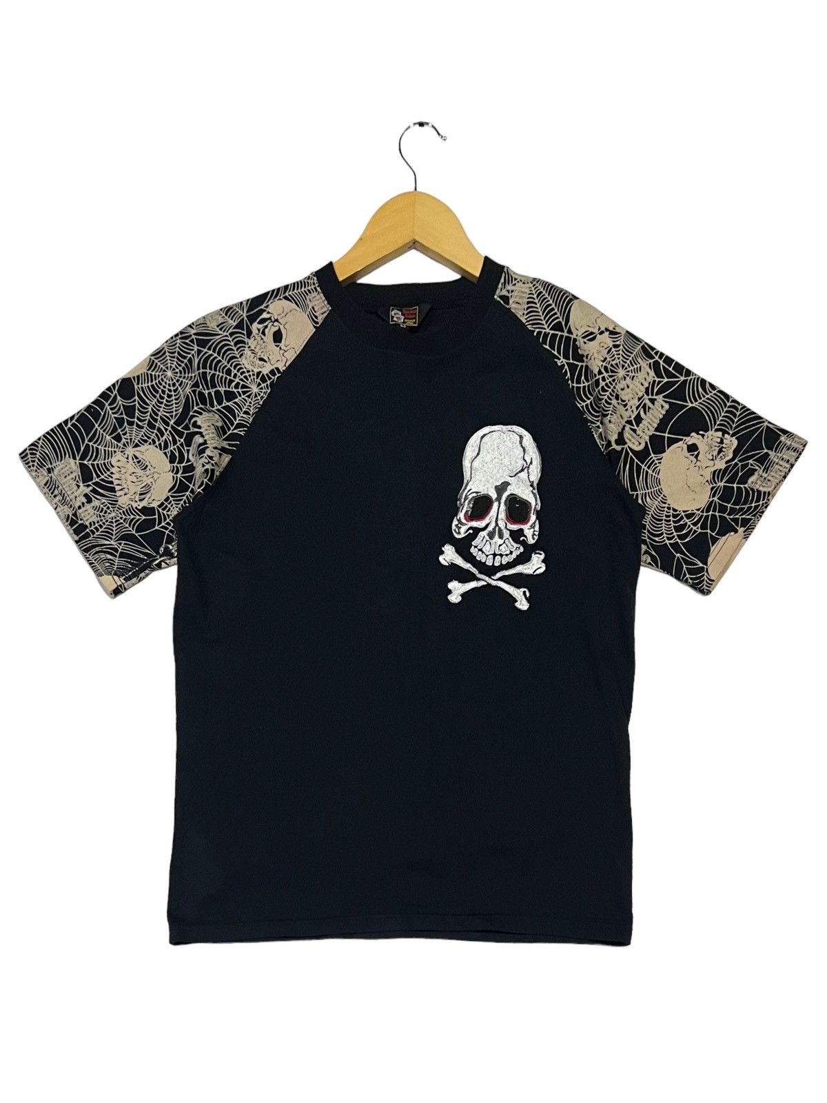 BACK STREET DOMESTIC JAPAN BIG EMBROIDERY SKULLS SHIRT