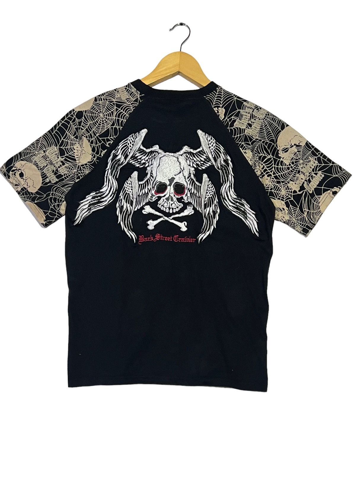 BACK STREET DOMESTIC JAPAN BIG EMBROIDERY SKULLS SHIRT