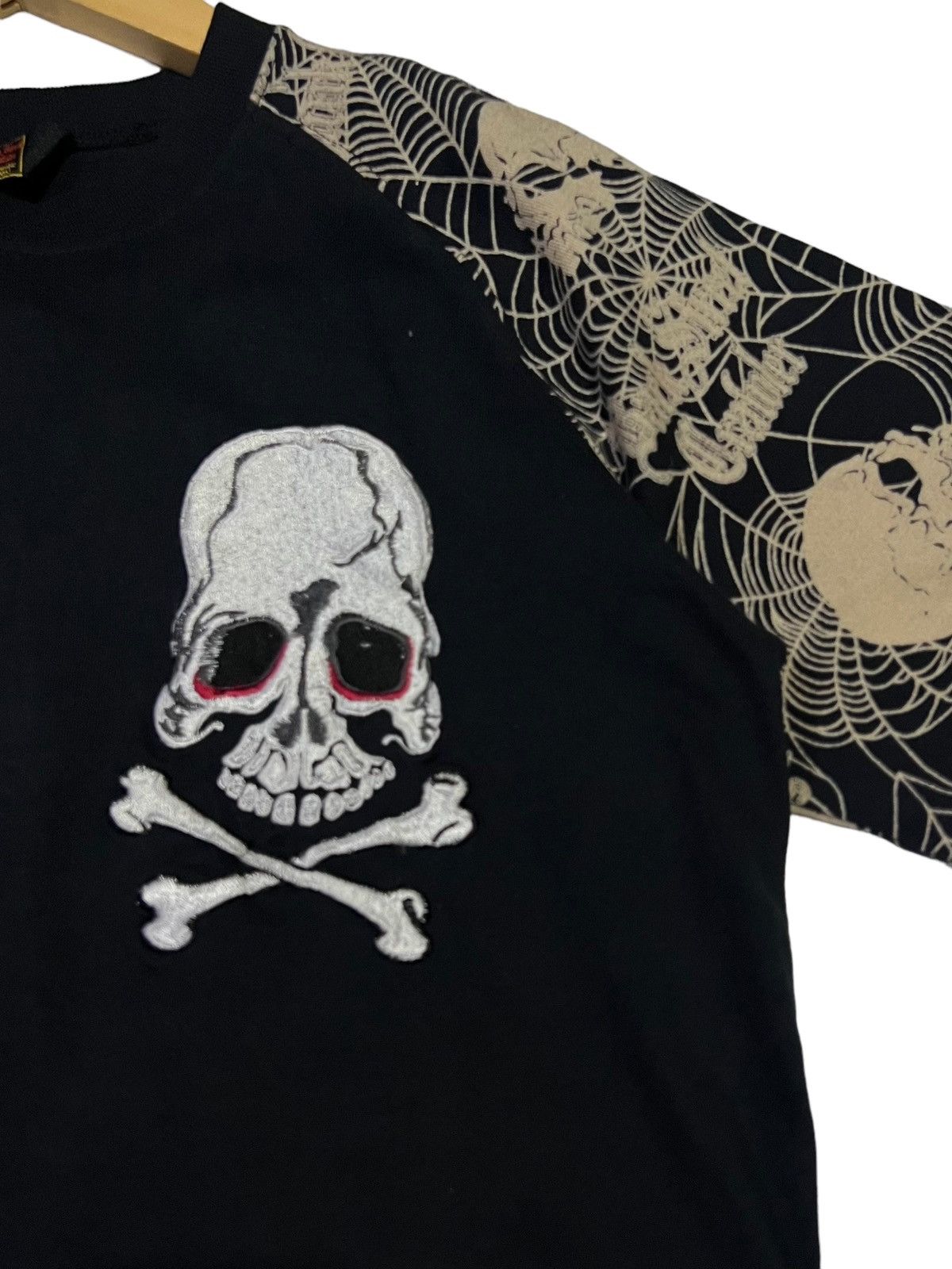 BACK STREET DOMESTIC JAPAN BIG EMBROIDERY SKULLS SHIRT