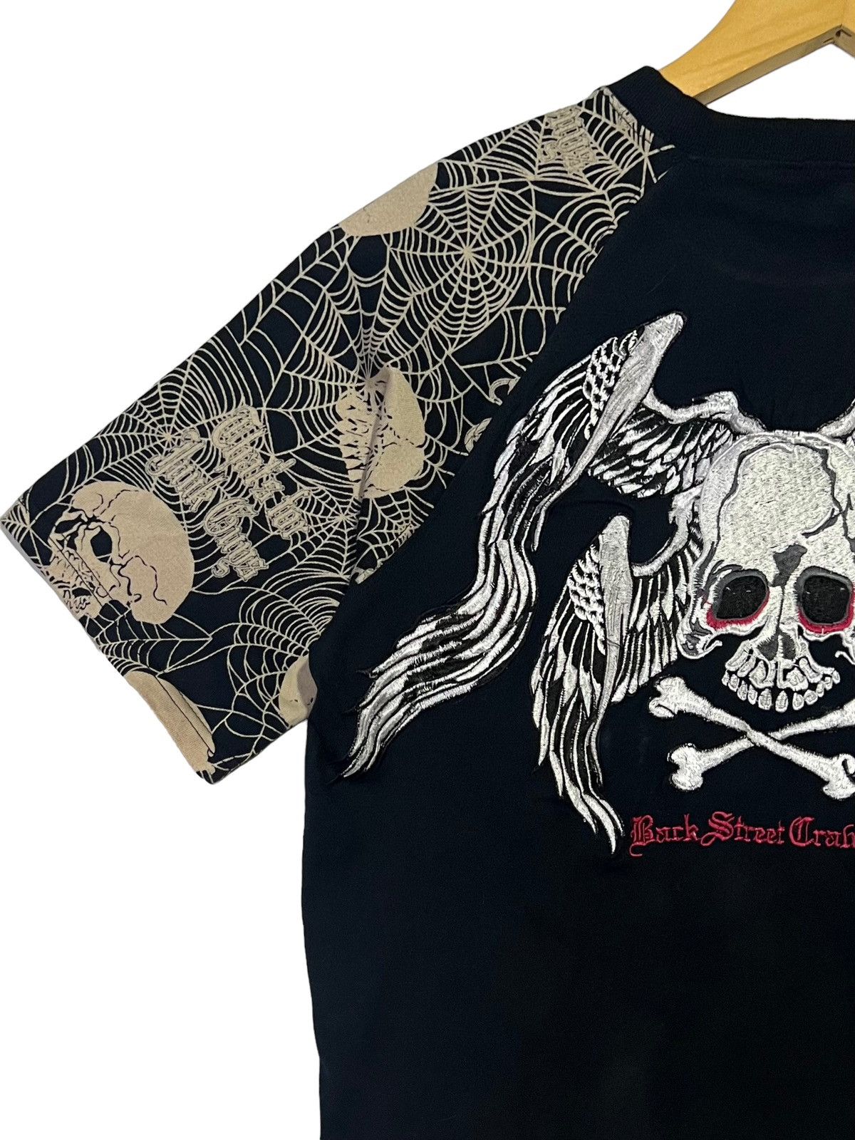 BACK STREET DOMESTIC JAPAN BIG EMBROIDERY SKULLS SHIRT