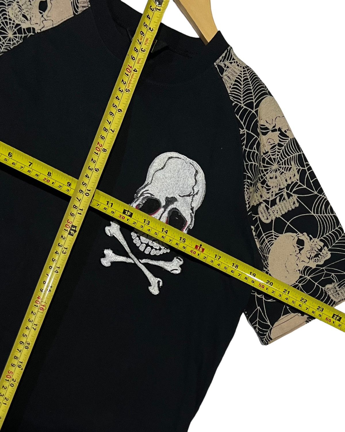 BACK STREET DOMESTIC JAPAN BIG EMBROIDERY SKULLS SHIRT