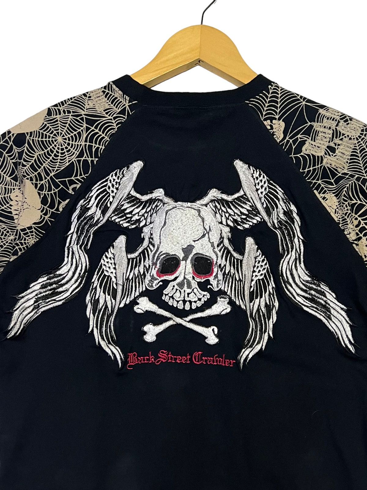 BACK STREET DOMESTIC JAPAN BIG EMBROIDERY SKULLS SHIRT