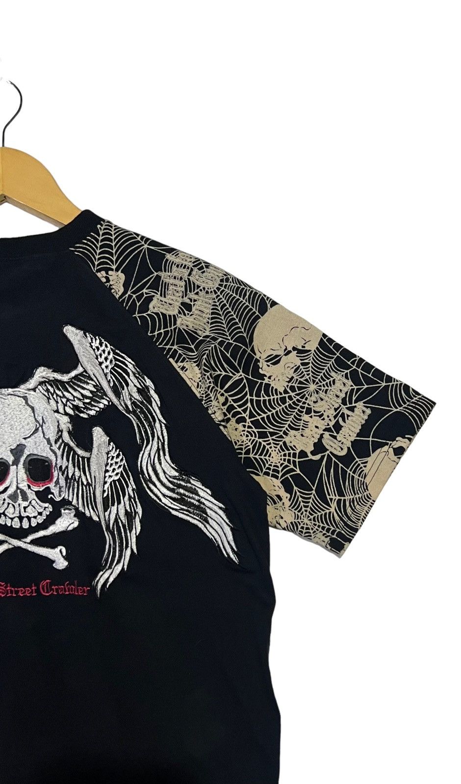 BACK STREET DOMESTIC JAPAN BIG EMBROIDERY SKULLS SHIRT