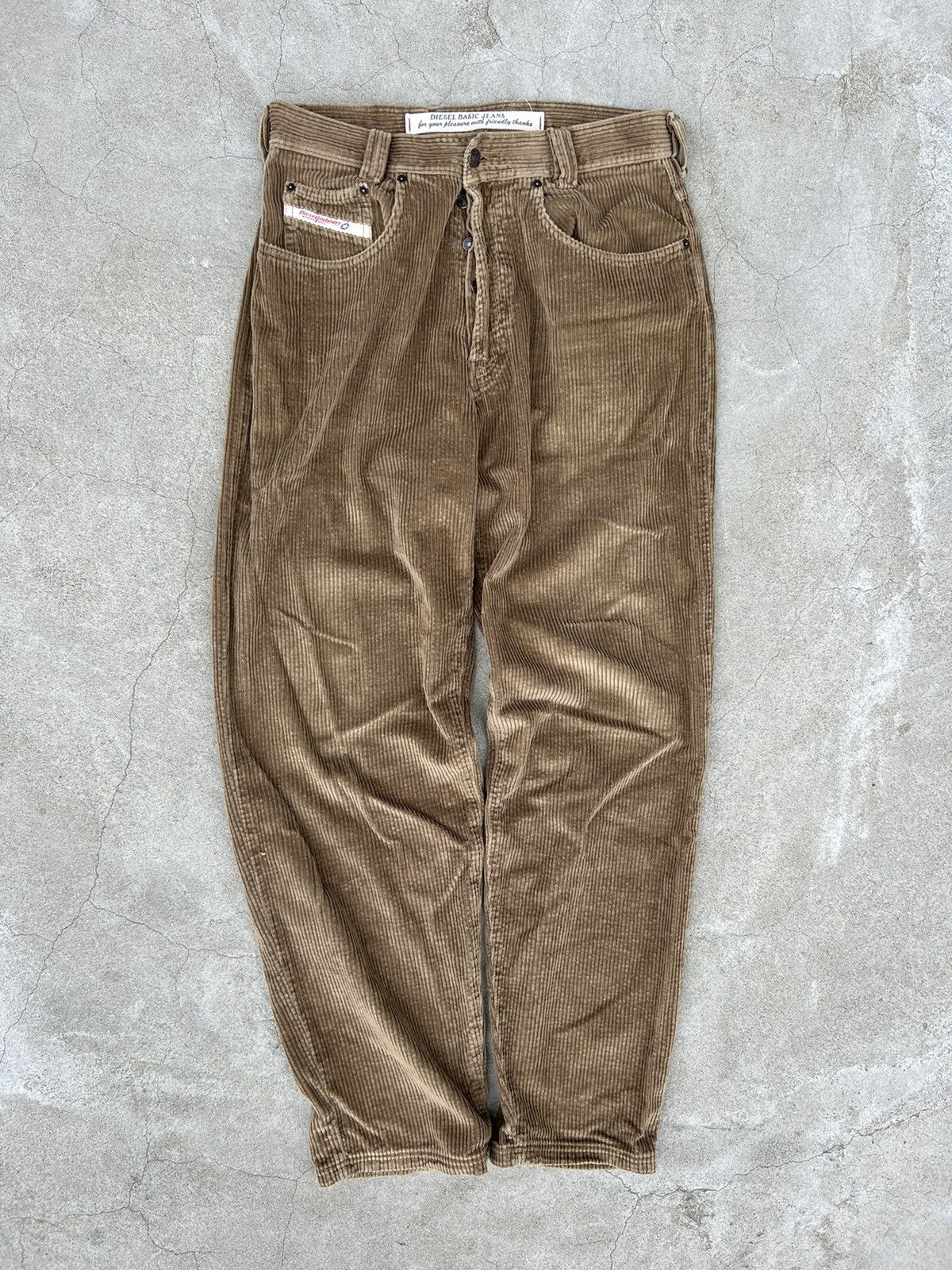 Diesel × Vintage Vintage Diesel Corduroy Brown Pants Size US 32 / EU 48 - 1 Thumbnail