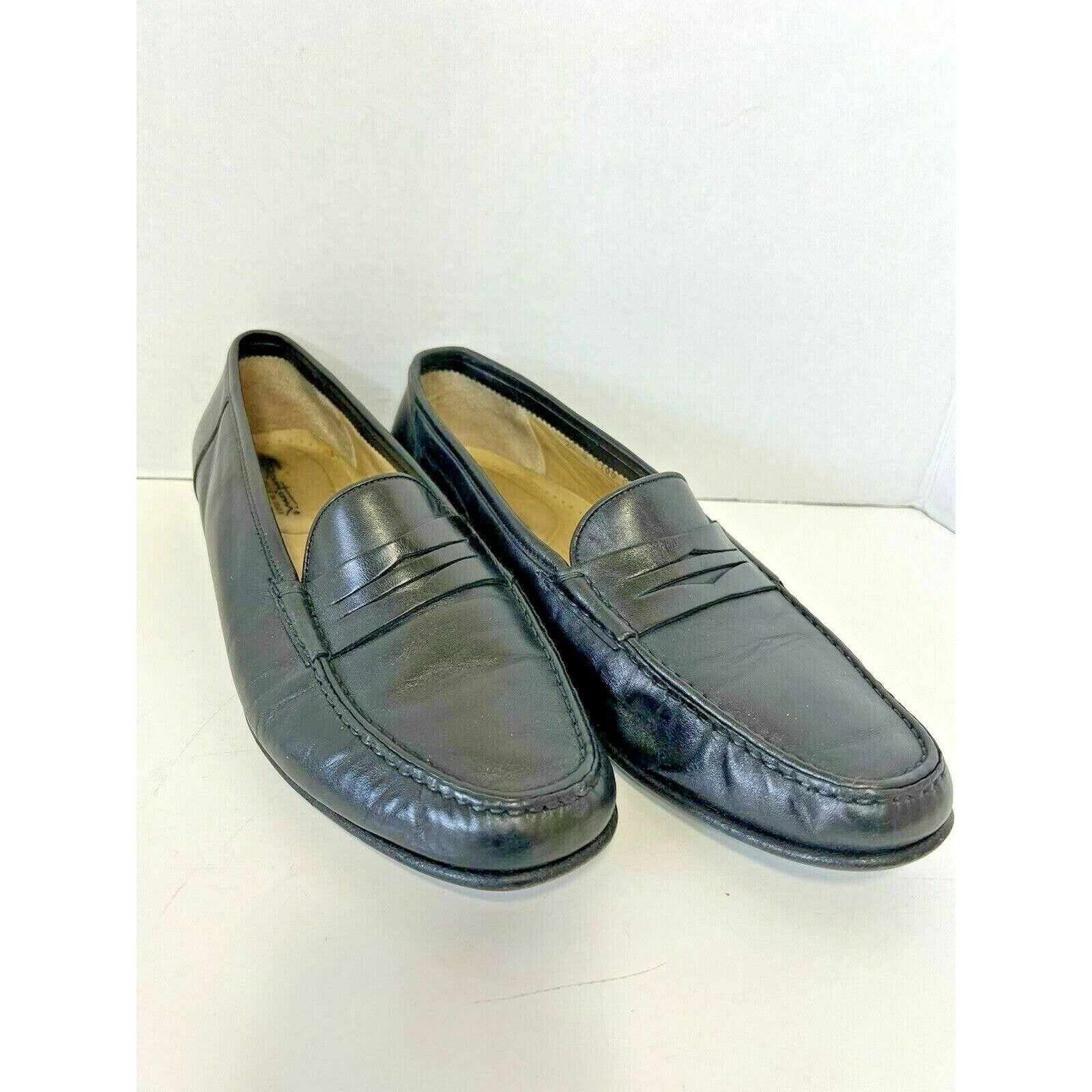 Santoni Santoni Penny Loafers Gray Suede Slip-On Shoes Italy  display picture 2