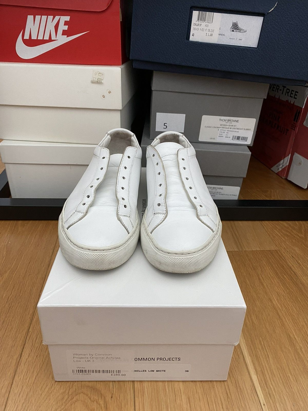 Common Projects White Original Achilles Low Sneaker size 36 FULL BOX Size US 6 / IT 36 - 2 Thumbnail