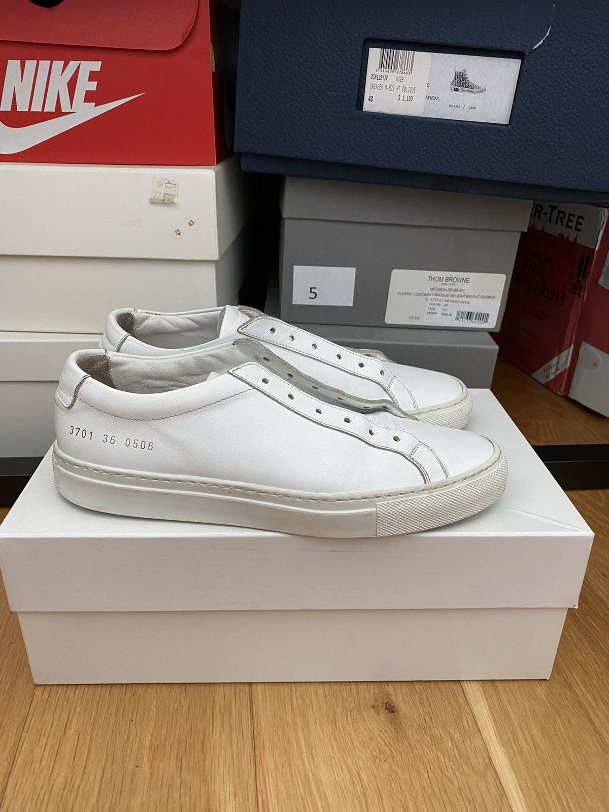 Common Projects White Original Achilles Low Sneaker size 36 FULL BOX Size US 6 / IT 36 - 3 Thumbnail