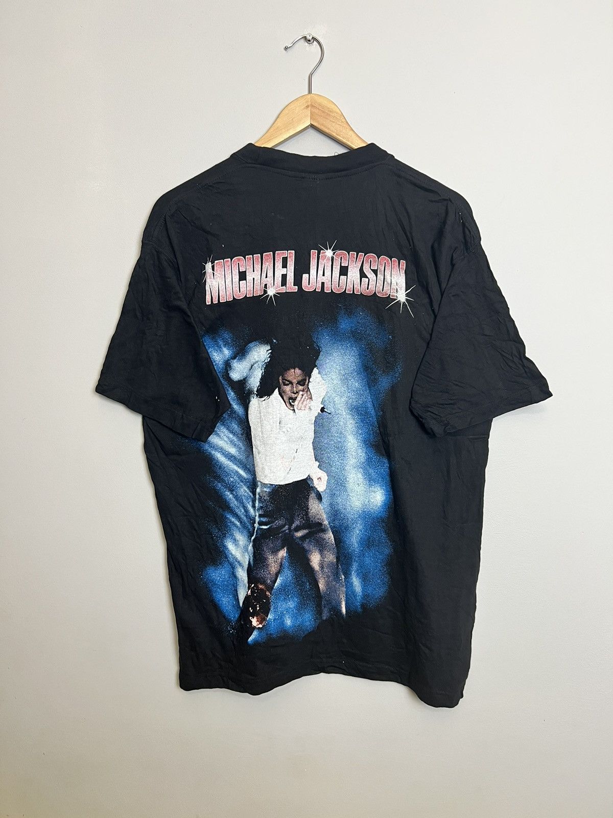 Band Tees Rare Vintage 90s Michael Jackson King Of Pop Music Band Tee Size US L / EU 52-54 / 3 - 2 Thumbnail
