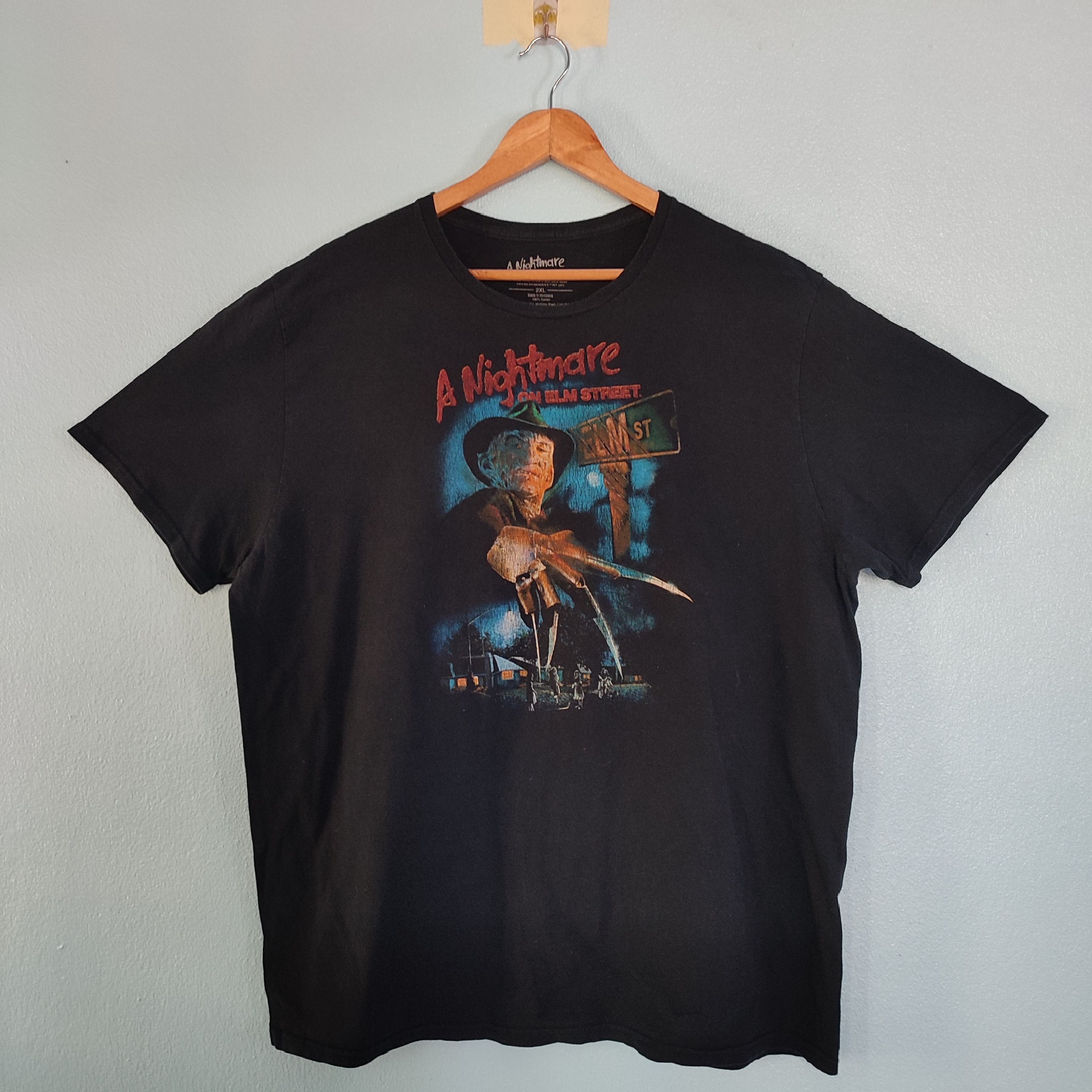 image of Expert Horror x Movie Freddy A Nightmare On Elm Street Horror Movie Tshirt in Black (Size 2XL)