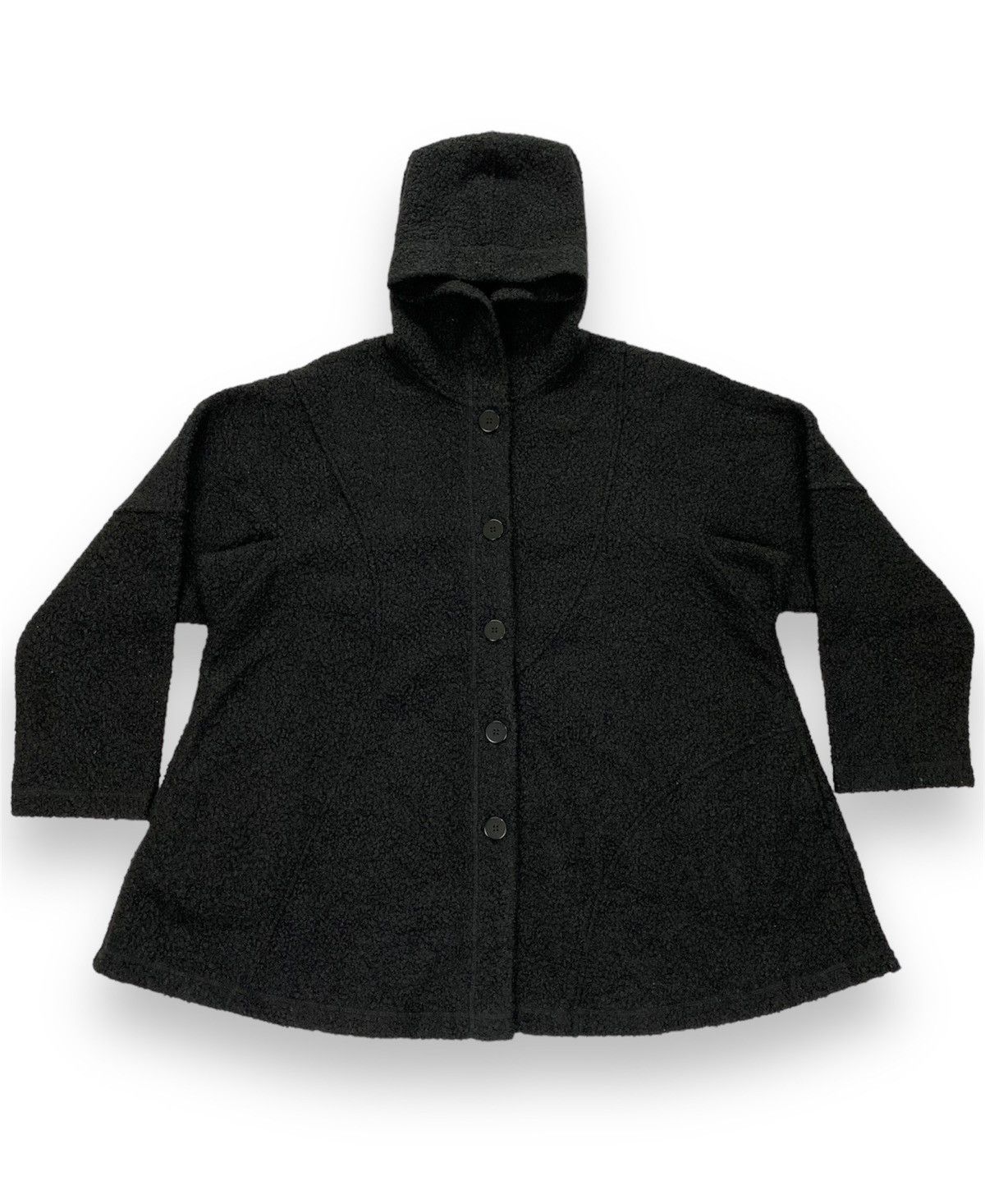 Designer × Hiroko Koshino Homme Hiroko Dessiner Fleece Hooded Jacket Size M / US 6-8 / IT 42-44 - 1 Thumbnail