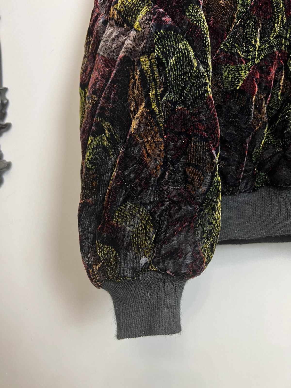 Vintage Rare Vintage Unbranded Avant Garde Velvet Opti Bomber Jacket Size US M / EU 48-50 / 2 - 7 Thumbnail