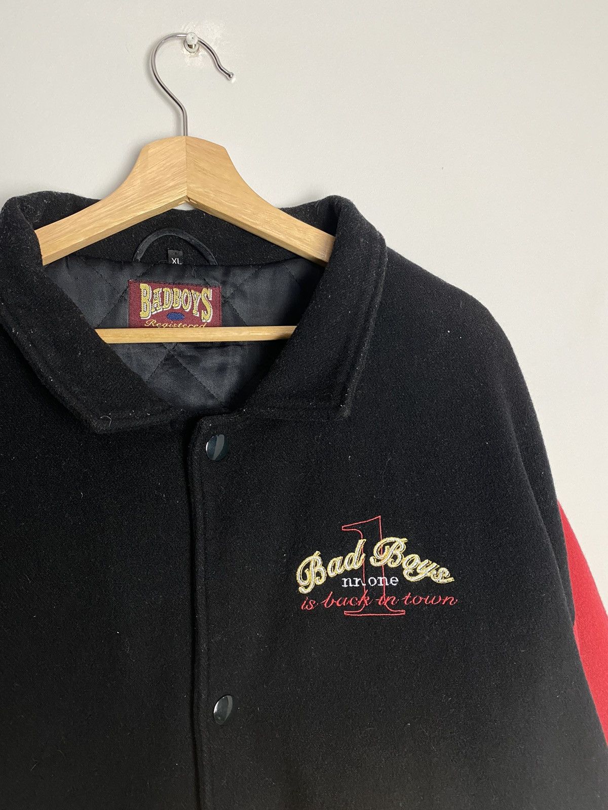 Vintage Rare Vintage 90s Bad Boys Wool Baseball College Jacket Size US XL / EU 56 / 4 - 4 Thumbnail