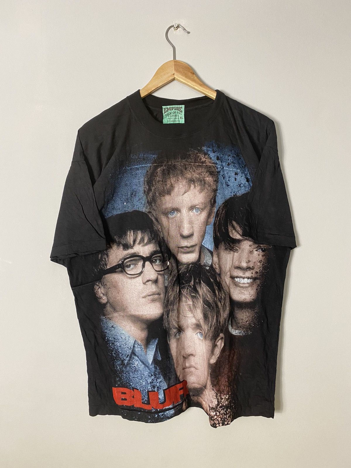 image of Rare Blur 90's Brit Pop Band Tshirt Vintage in Black, Men's (Size XL)