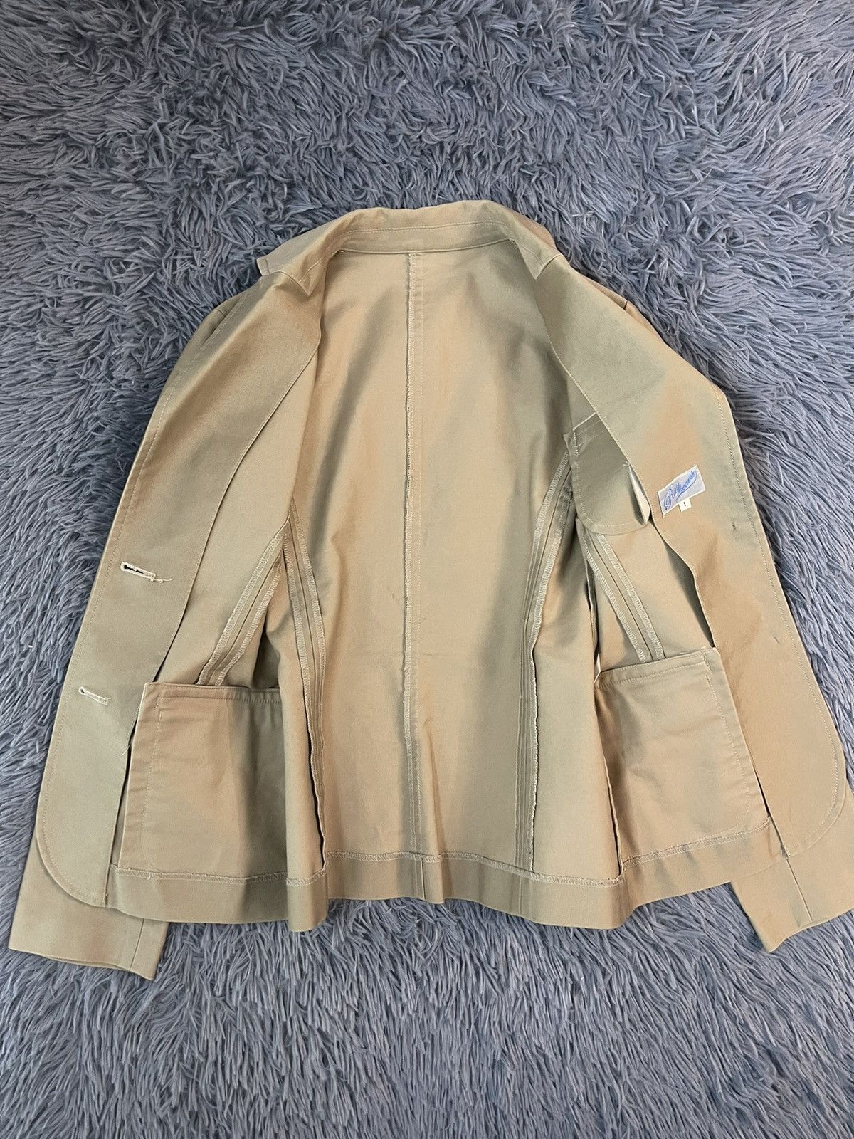Beams Plus × Japanese Brand × Vintage 🇯🇵 Ray Beams made in Japan minimalist canvas blazer Size S / US 4 / IT 40 - 2 Thumbnail