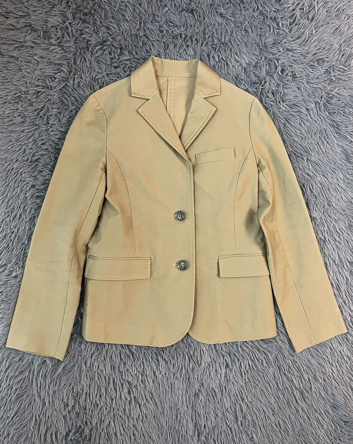 Beams Plus × Japanese Brand × Vintage 🇯🇵 Ray Beams made in Japan minimalist canvas blazer Size S / US 4 / IT 40 - 1 Thumbnail