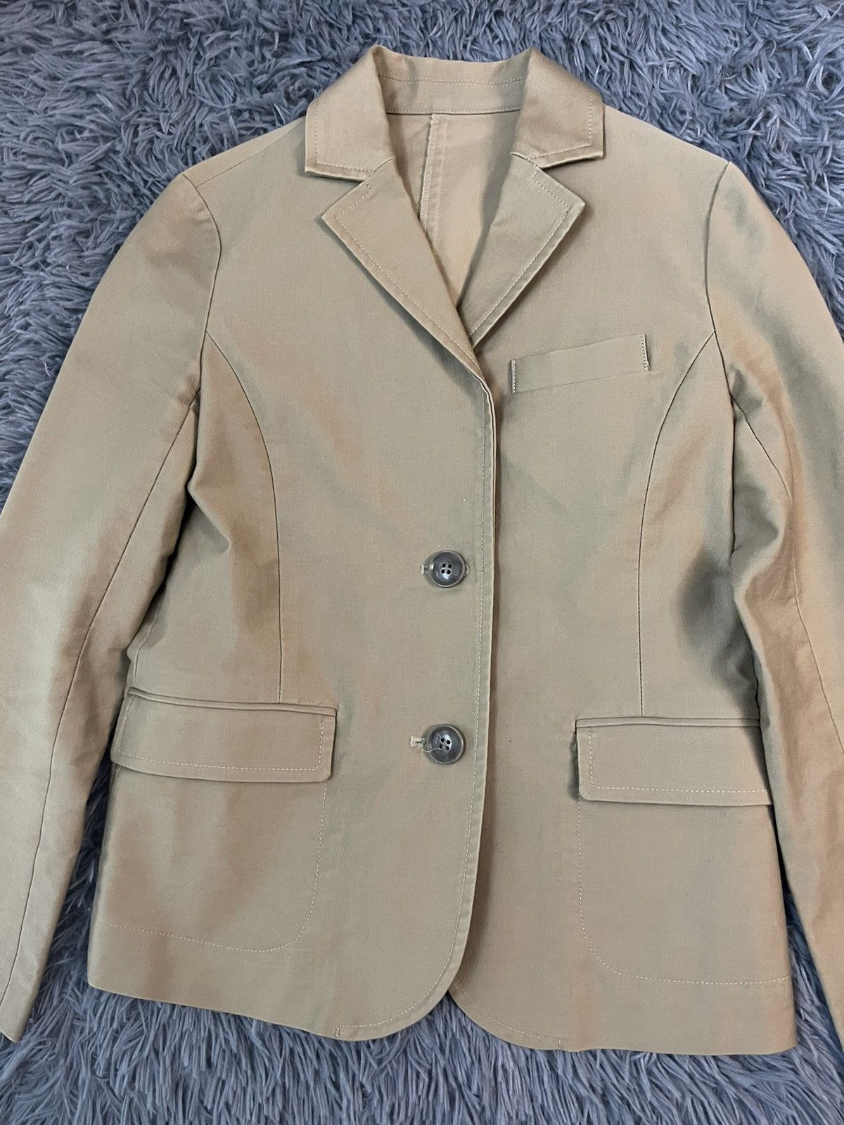 Beams Plus × Japanese Brand × Vintage 🇯🇵 Ray Beams made in Japan minimalist canvas blazer Size S / US 4 / IT 40 - 4 Thumbnail