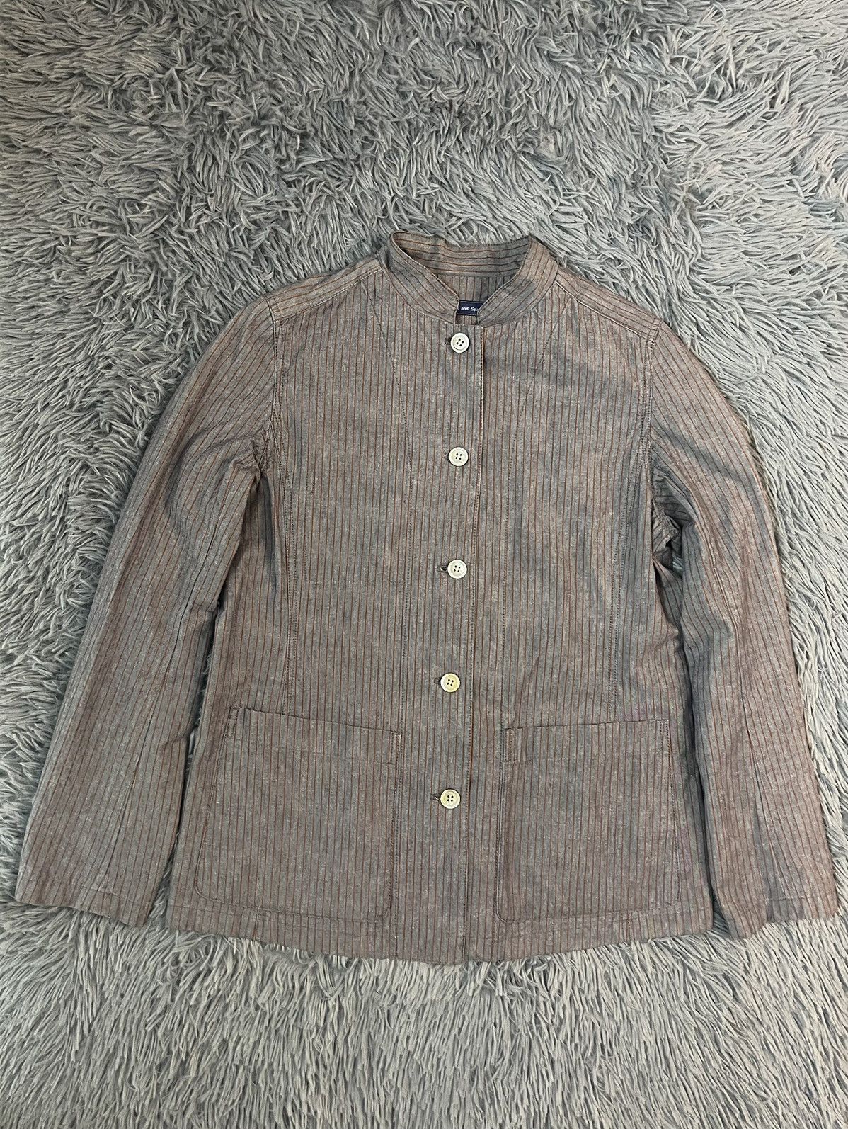 Japanese Brand × Vintage Spick and Span made in Japan striped jacket avant garde Size M / US 6-8 / IT 42-44 - 3 Thumbnail