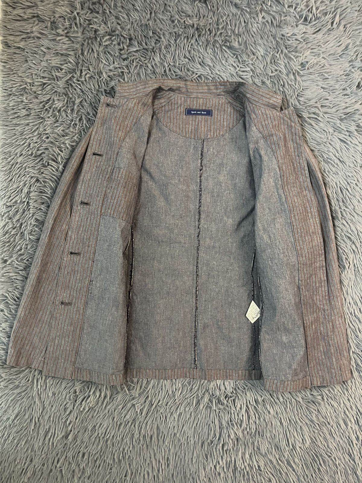 Japanese Brand × Vintage Spick and Span made in Japan striped jacket avant garde Size M / US 6-8 / IT 42-44 - 7 Thumbnail