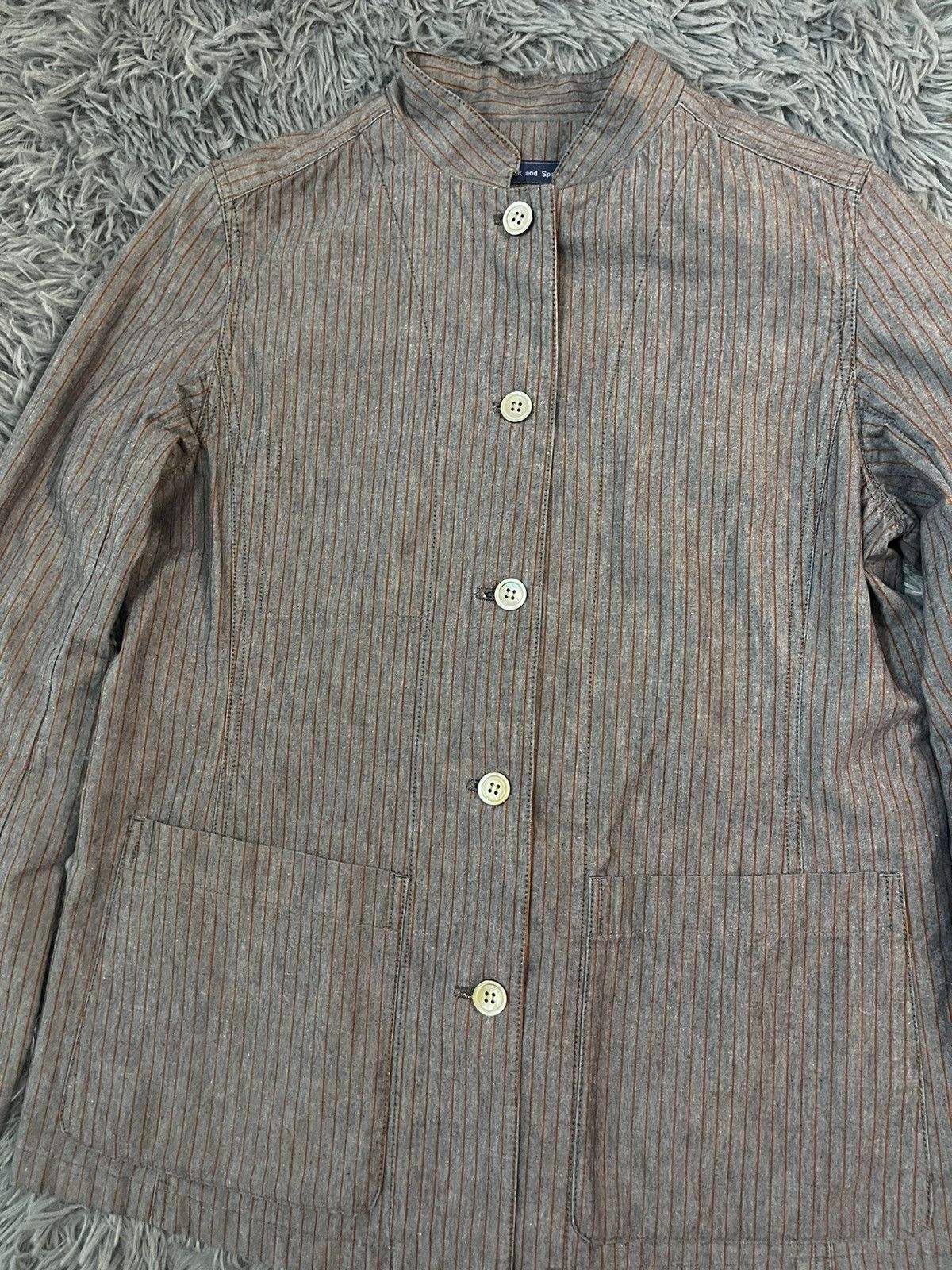 Japanese Brand × Vintage Spick and Span made in Japan striped jacket avant garde Size M / US 6-8 / IT 42-44 - 4 Thumbnail
