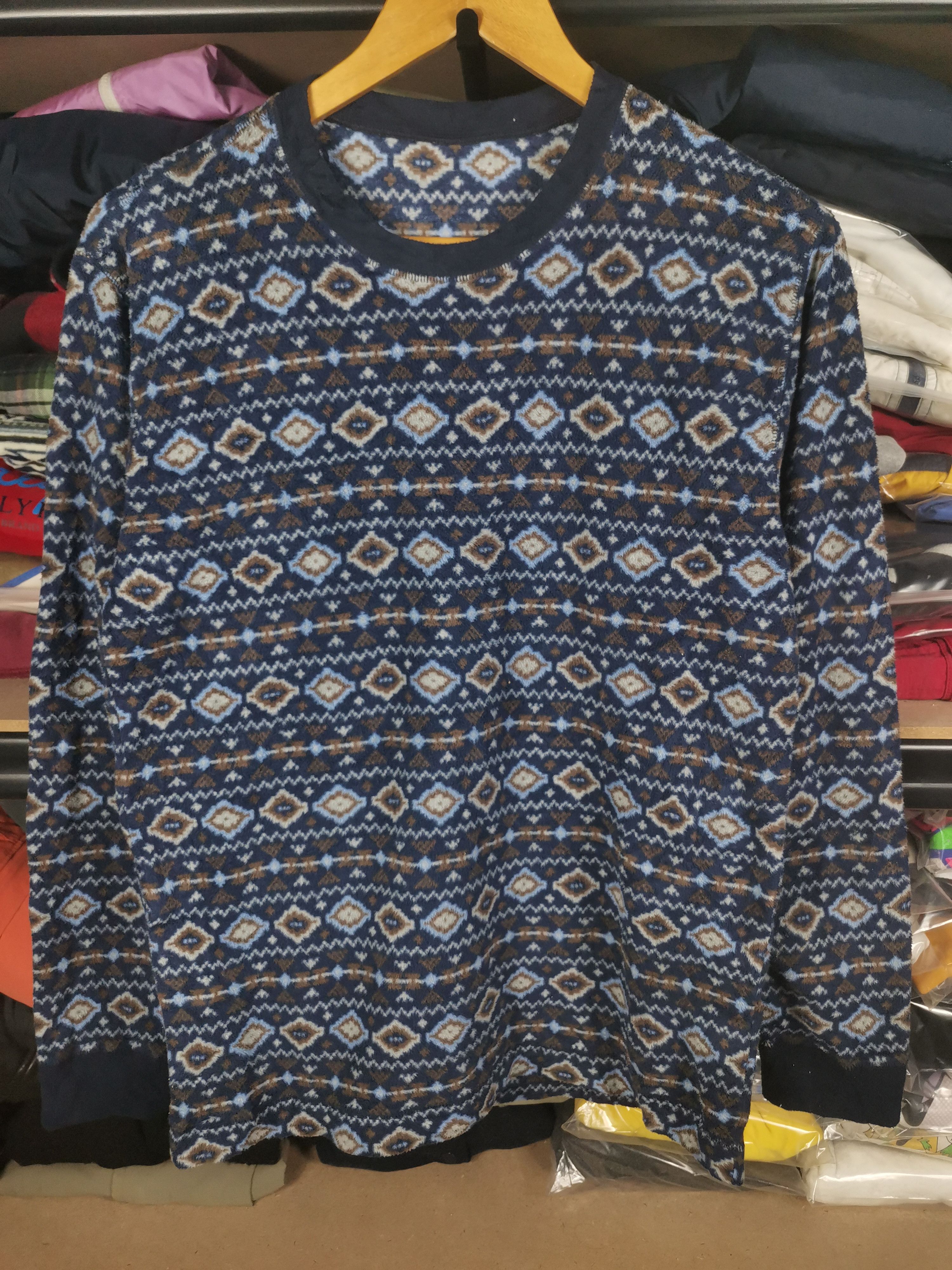 Japanese Brand Uniqlo Navajo Native Fullprint Long Sleeve Shirt Size US S / EU 44-46 / 1 - 1 Thumbnail