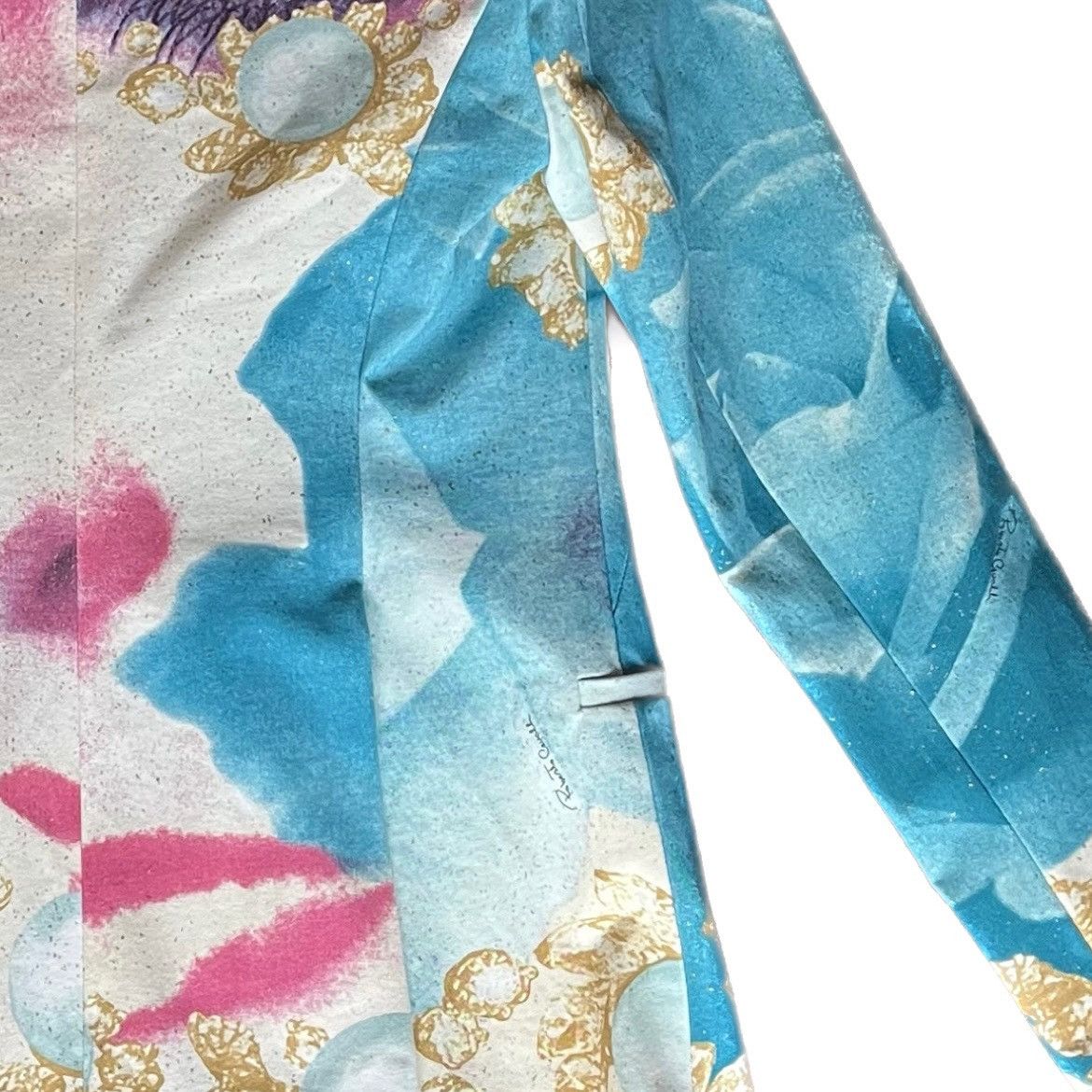 Roberto Cavalli Roberto Cavalli Rare multicolored face printed cotton blazer Size S / US 4 / IT 40 - 4 Thumbnail