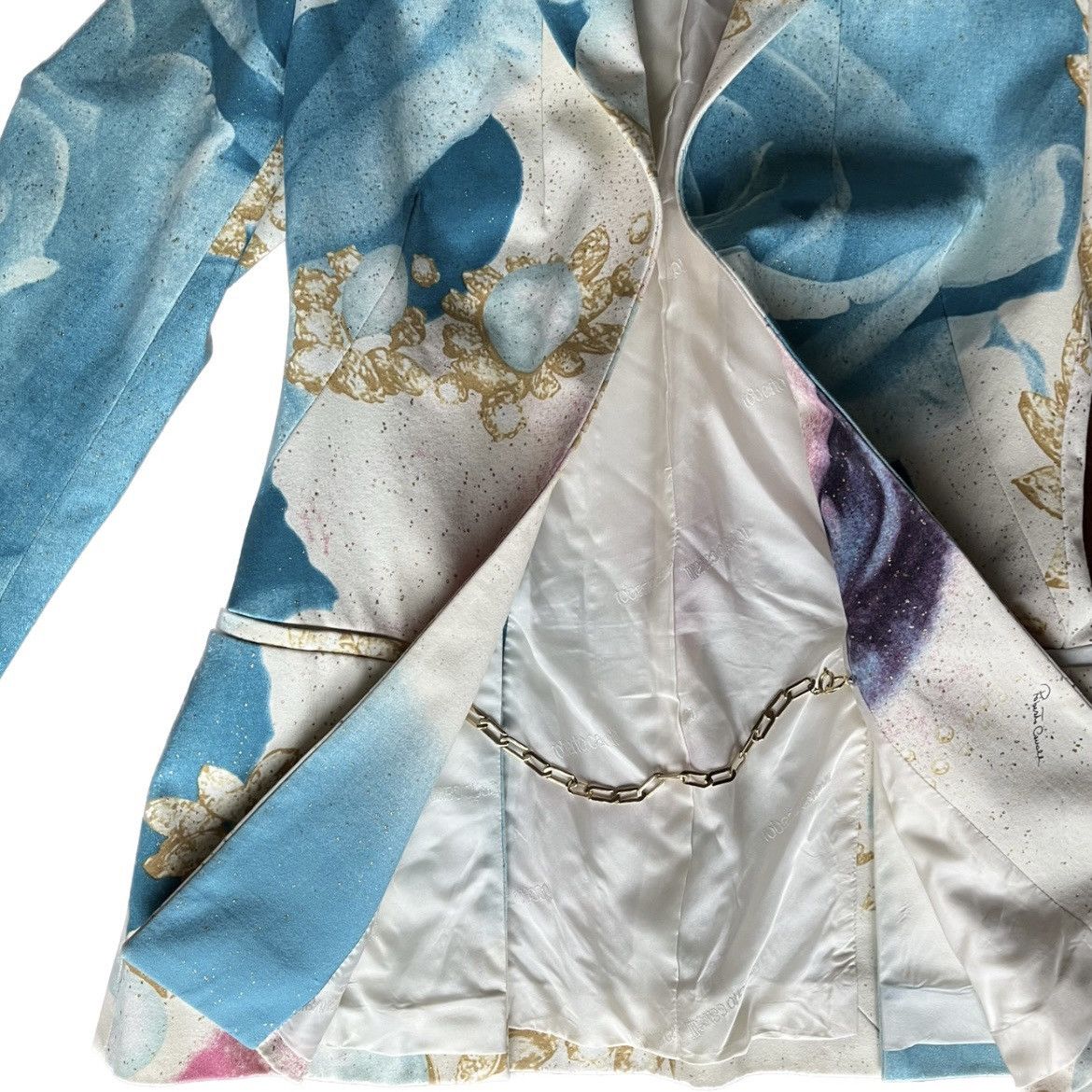 Roberto Cavalli Roberto Cavalli Rare multicolored face printed cotton blazer Size S / US 4 / IT 40 - 5 Thumbnail