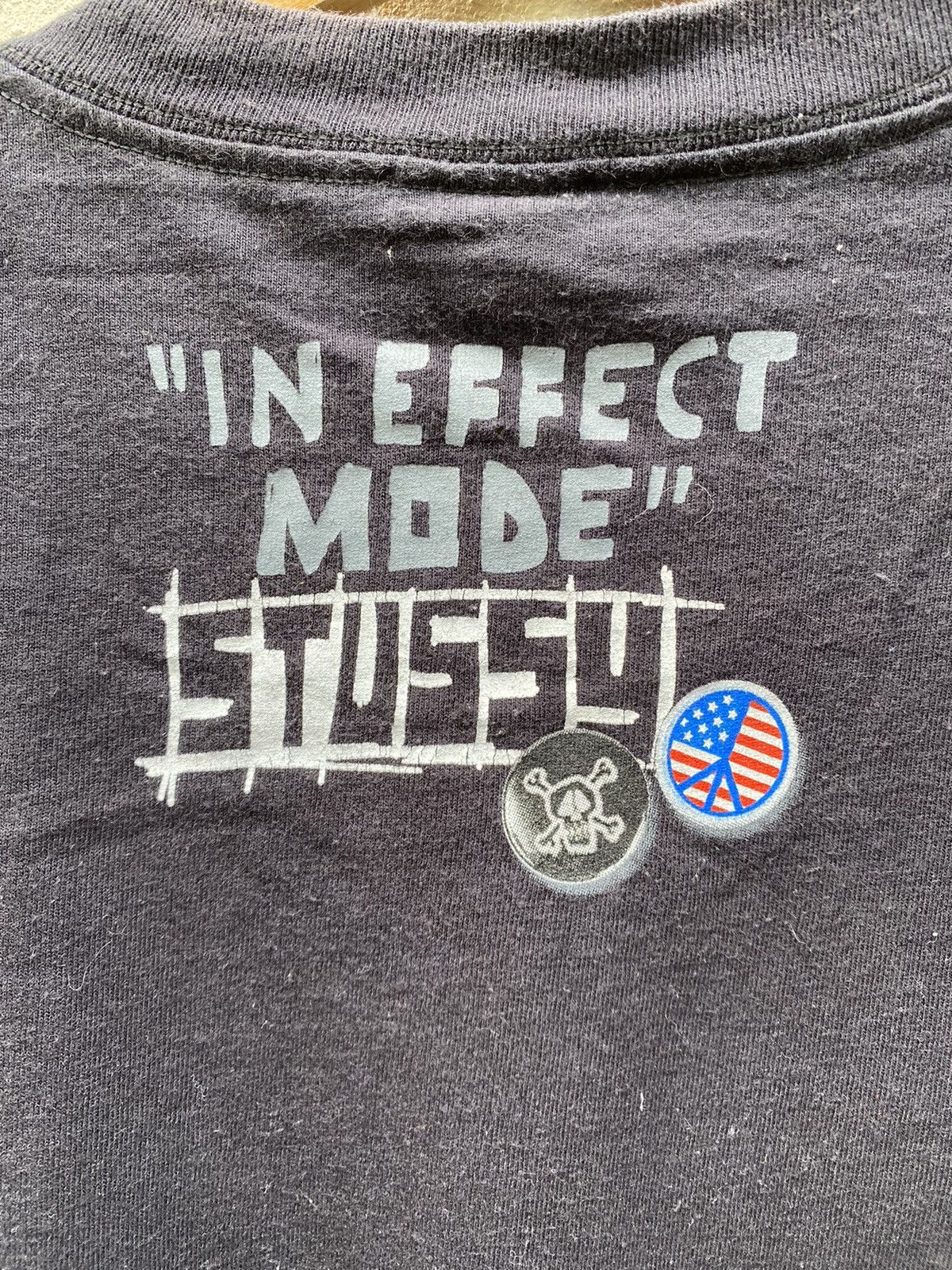Army Of Me × Rap Tees × Stussy Vintage 90s In effect Mode Black faded Stussy Size US L / EU 52-54 / 3 - 7 Thumbnail