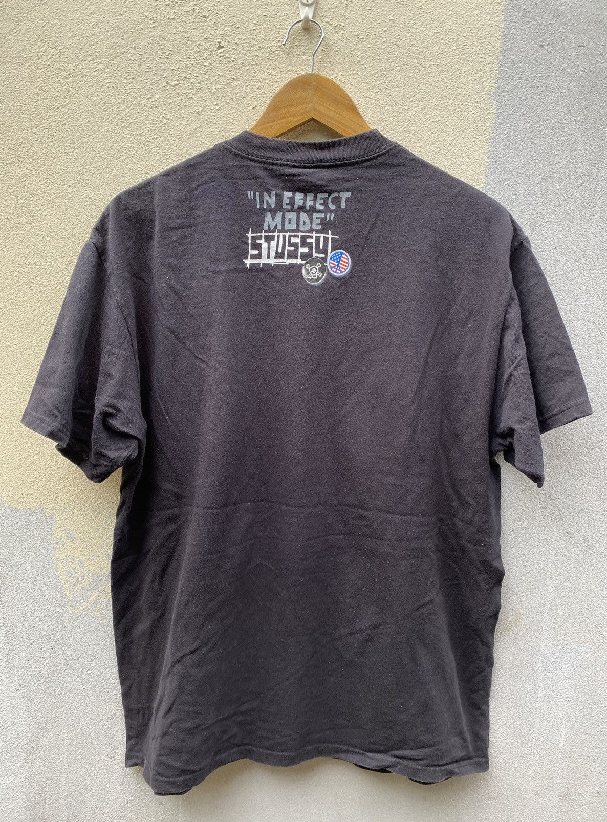 Army Of Me × Rap Tees × Stussy Vintage 90s In effect Mode Black faded Stussy Size US L / EU 52-54 / 3 - 2 Thumbnail