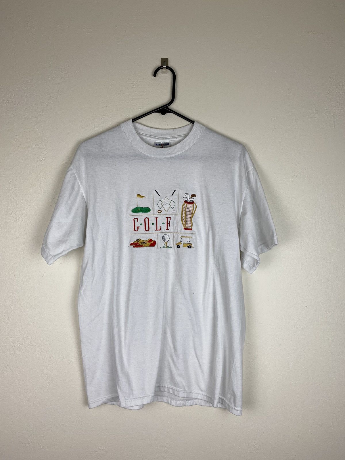 Jerzees Vintage White Golf T Shirt Jerzees Size US M / EU 48-50 / 2 - 1 Thumbnail