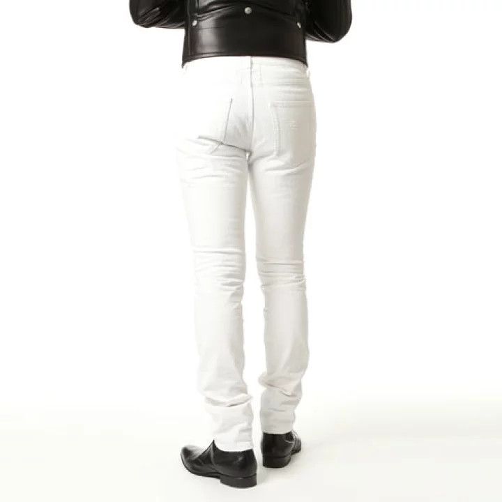 Hedi Slimane D10 M/SK-LW White Distressed Skinny Jeans 415452 y888L HEDI Size US 32 / EU 48 - 9 Thumbnail